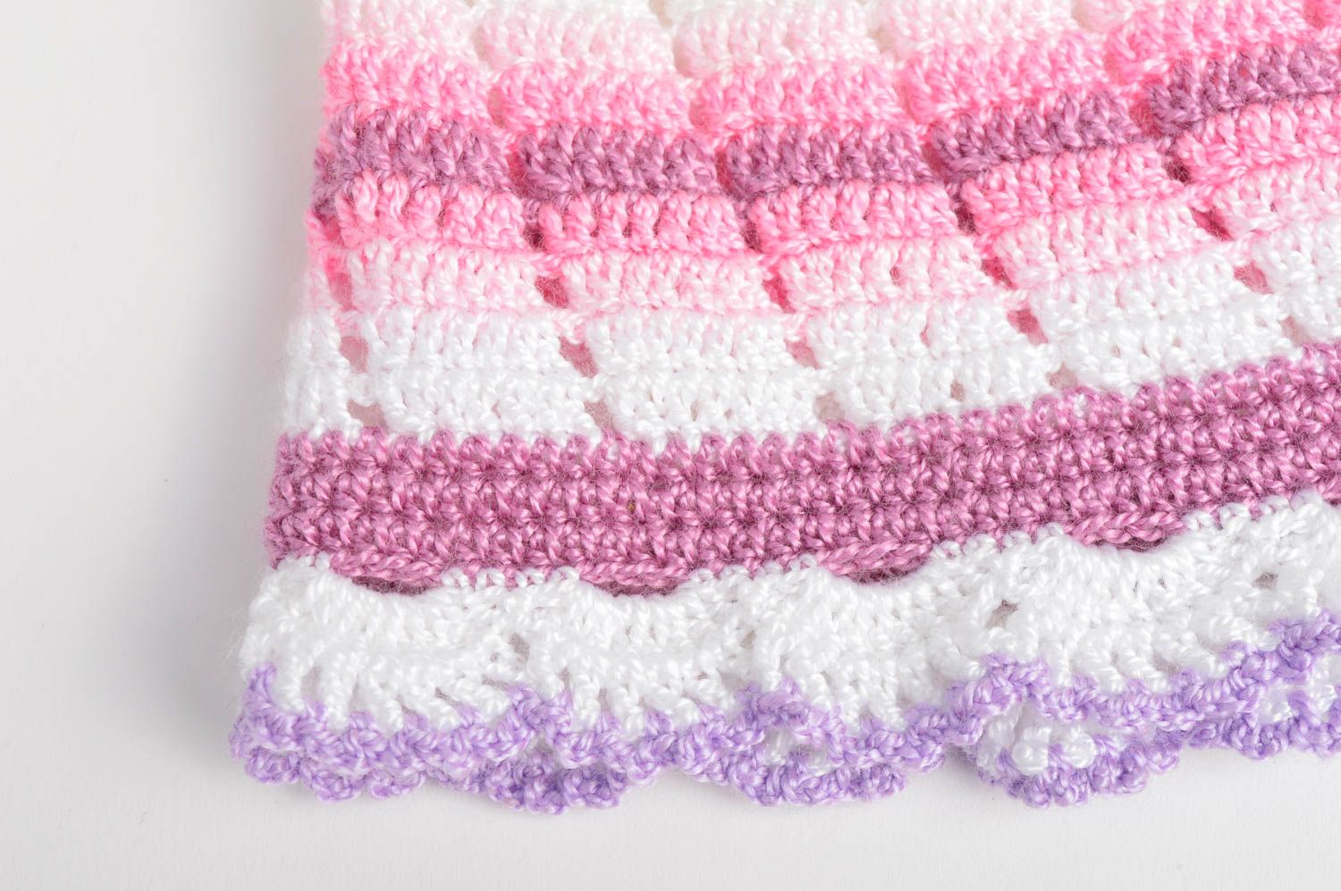 Bonnet tricot Chapeau au crochet fait main acrylique coton Vêtement enfant photo 5