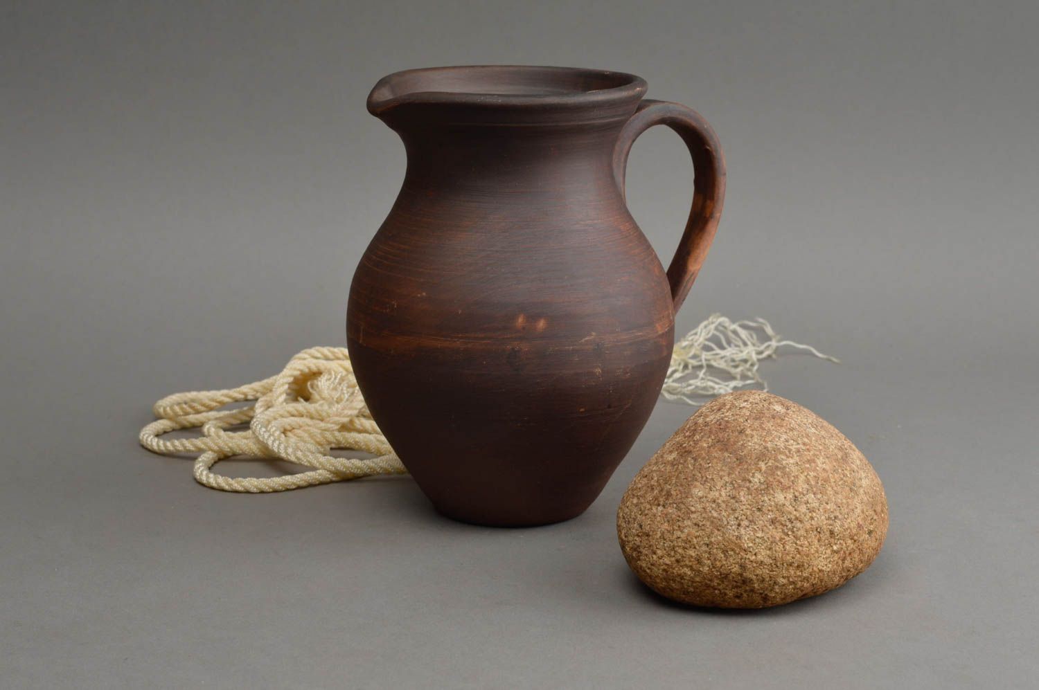 Handgemachter Krug Keramik Geschirr aus Ton Geschenk für Frau Küchen Zubehör foto 1