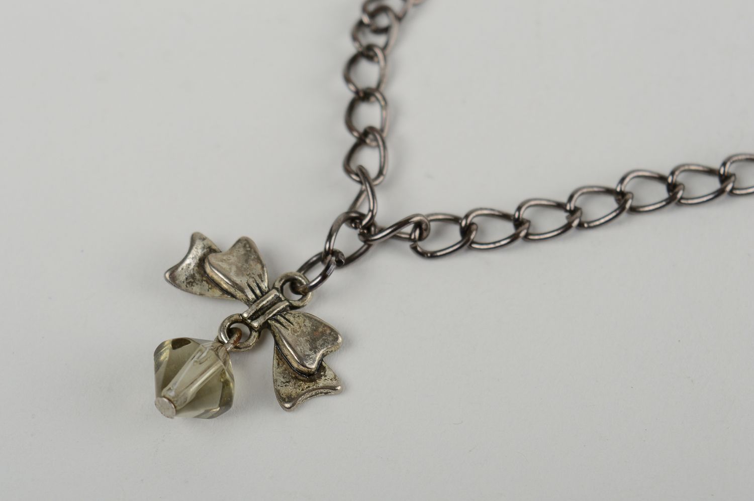 Unusual handmade metal bracelet chain bracelet with charms fashion trends photo 5
