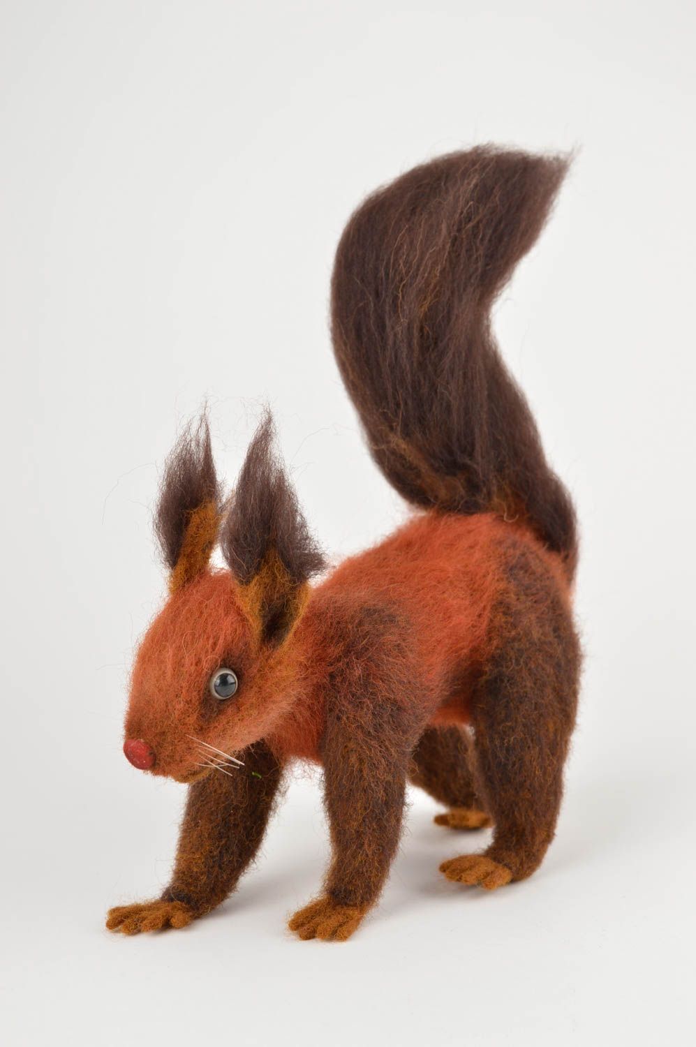 Eichhörnchen Stofftier handgefertigt gefilzte Figur originelles Geschenk foto 3