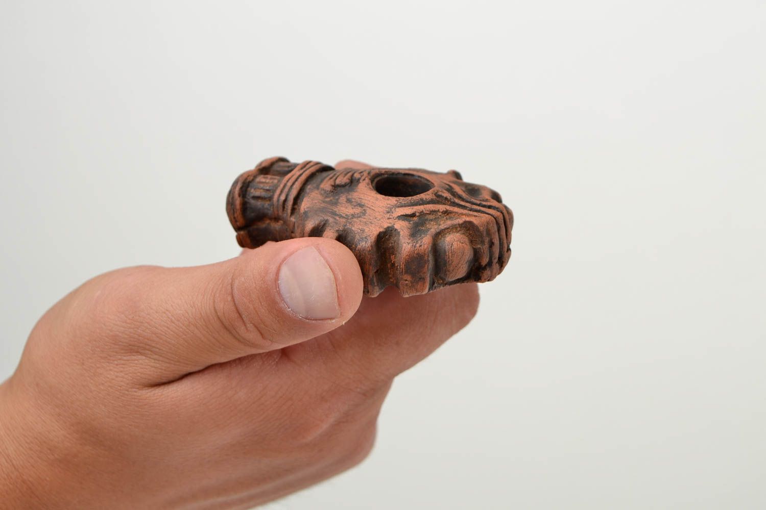 Handmade Rauch Zubehör aus Keramik Ton Pfeife Accessoire für Männer Göttlichkeit foto 2