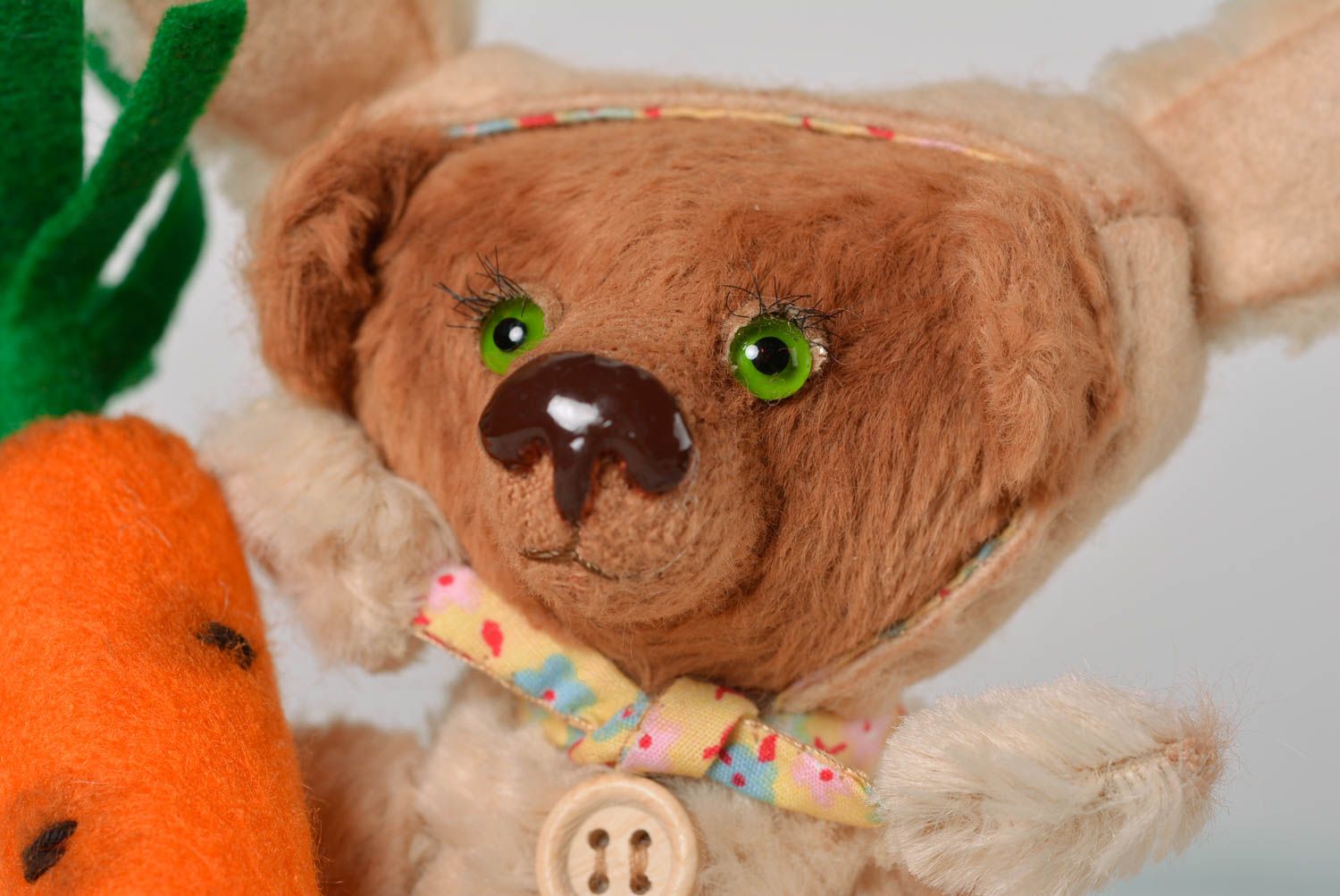 Bär Kleinkinder Spielzeug handmade Geschenk für Kinder Stoff Tier Haus Deko foto 2
