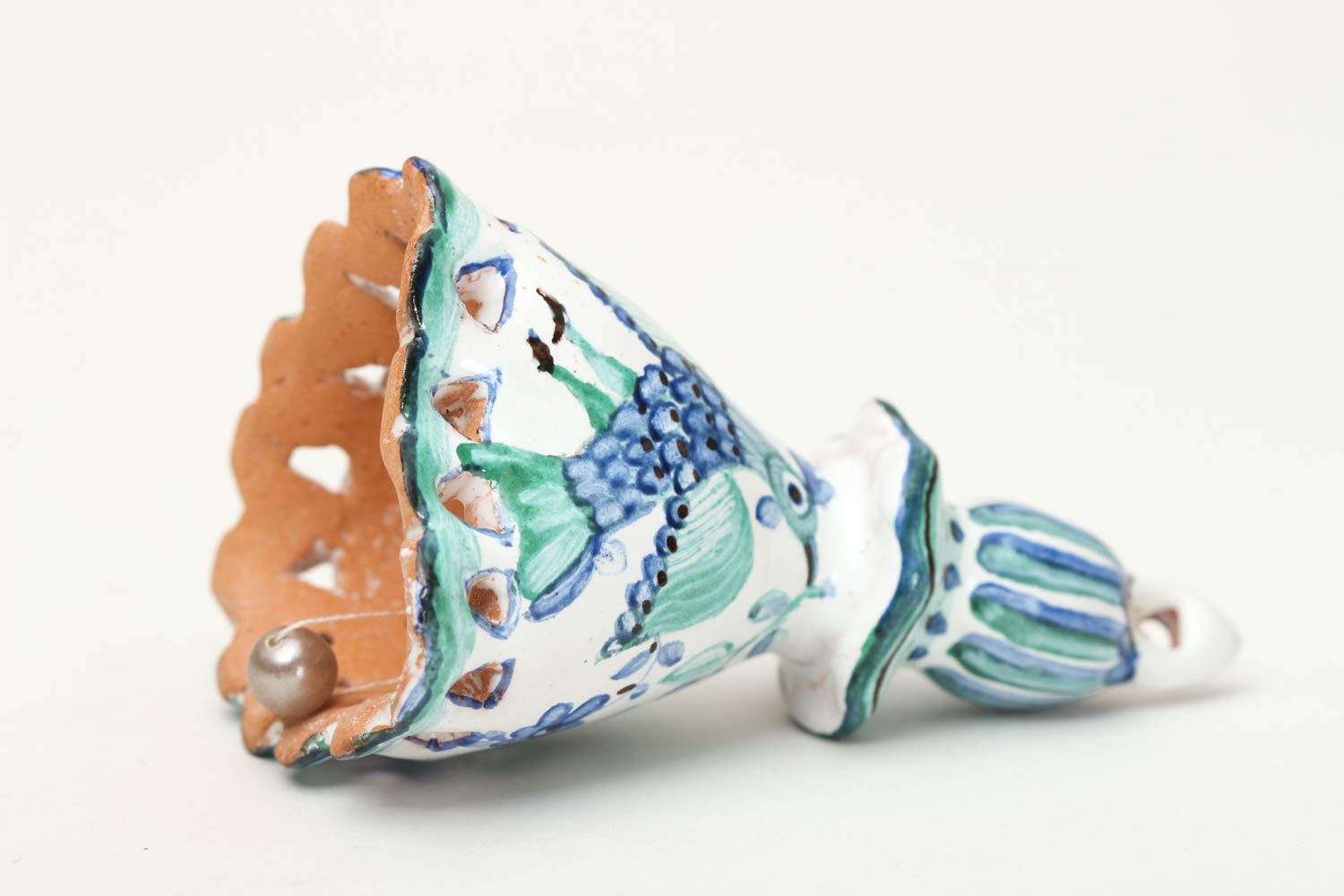 Campana de cerámica hecha a mano adorno para casa regalo original para mujer foto 4