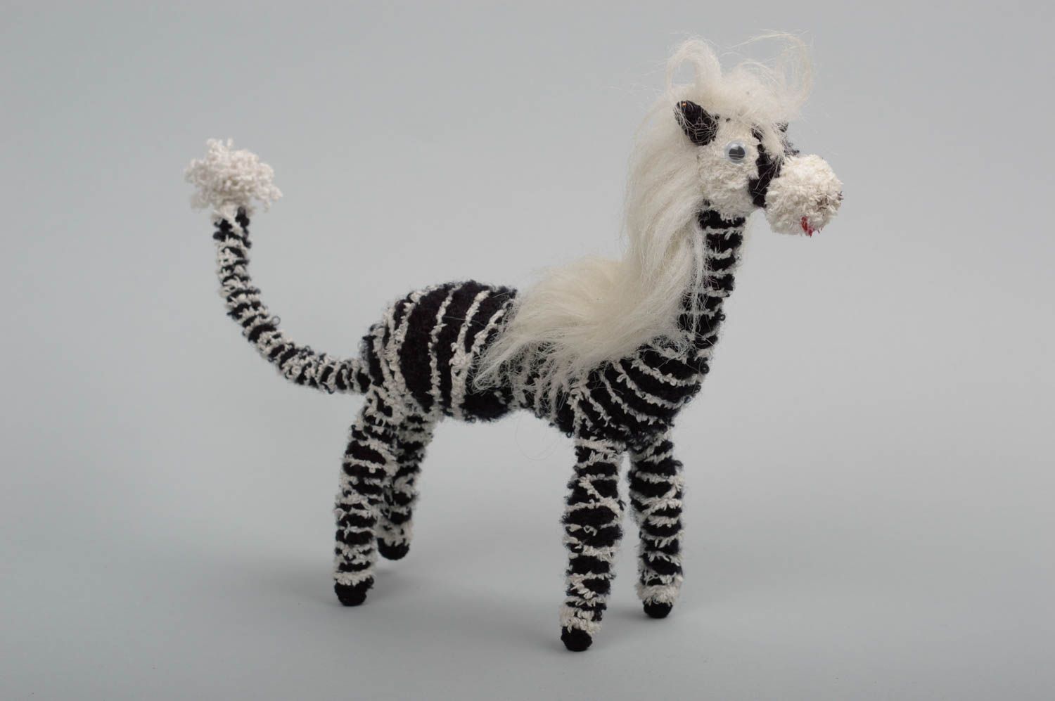 Мягкая игрушка ручной работы детская игрушка подарок ребенку в виде зебры фото 2
