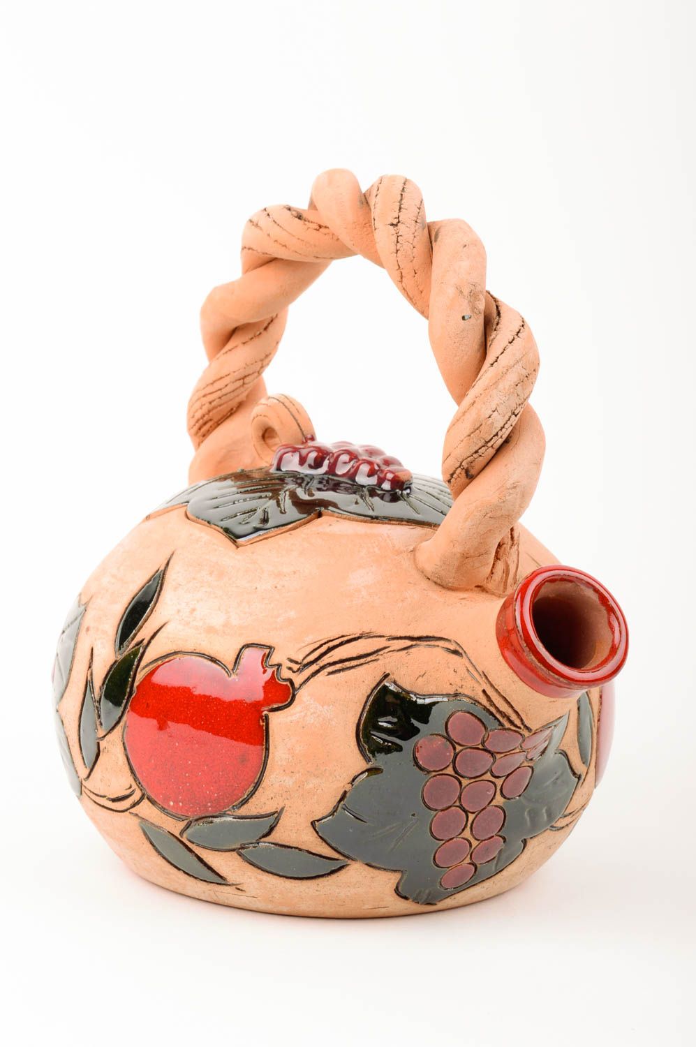 Handmade teapot small teapot clay art stoneware dinnerware kitchen decor photo 5