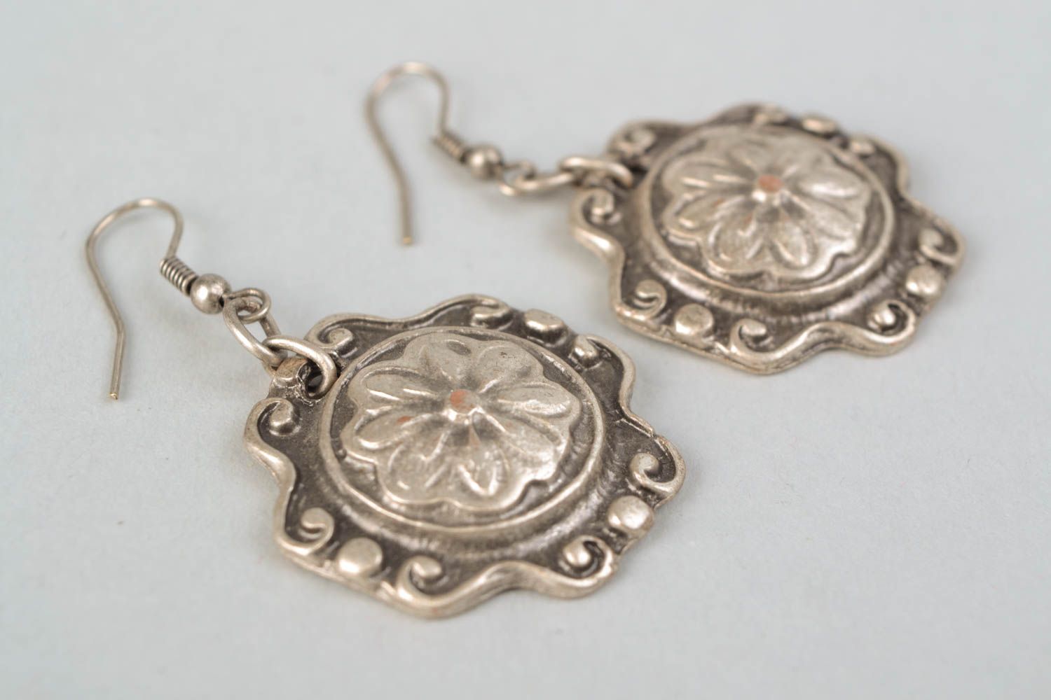 Unusual earrings made of hypoallergenic metal photo 4