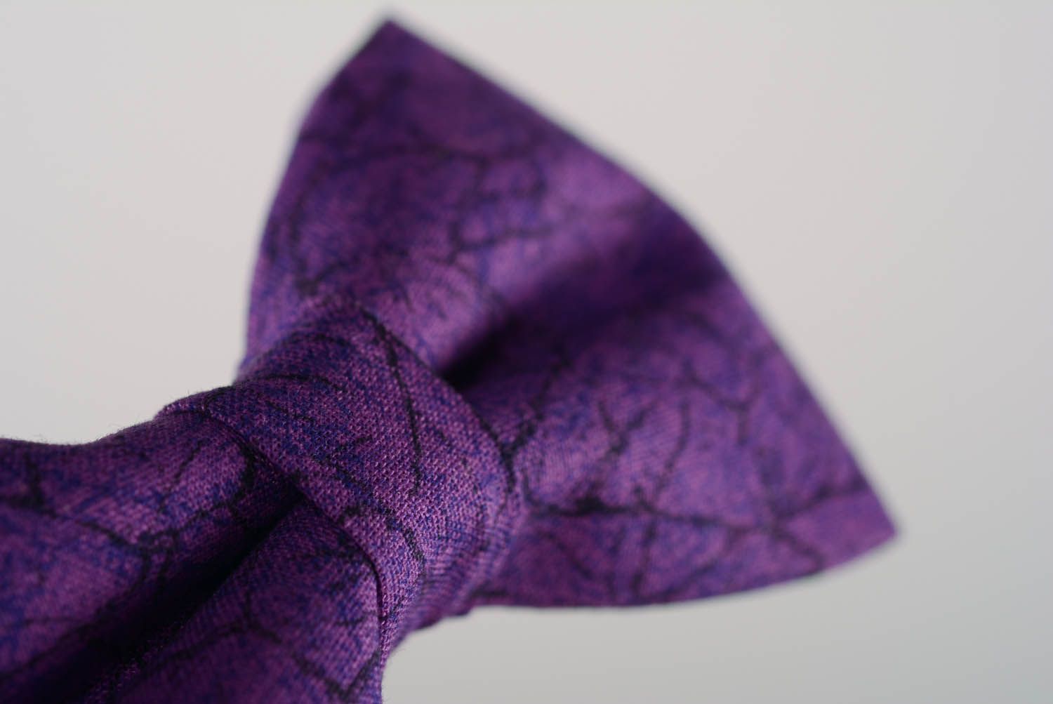 Gravata borboleta artesanal costurada de algodão foto 4