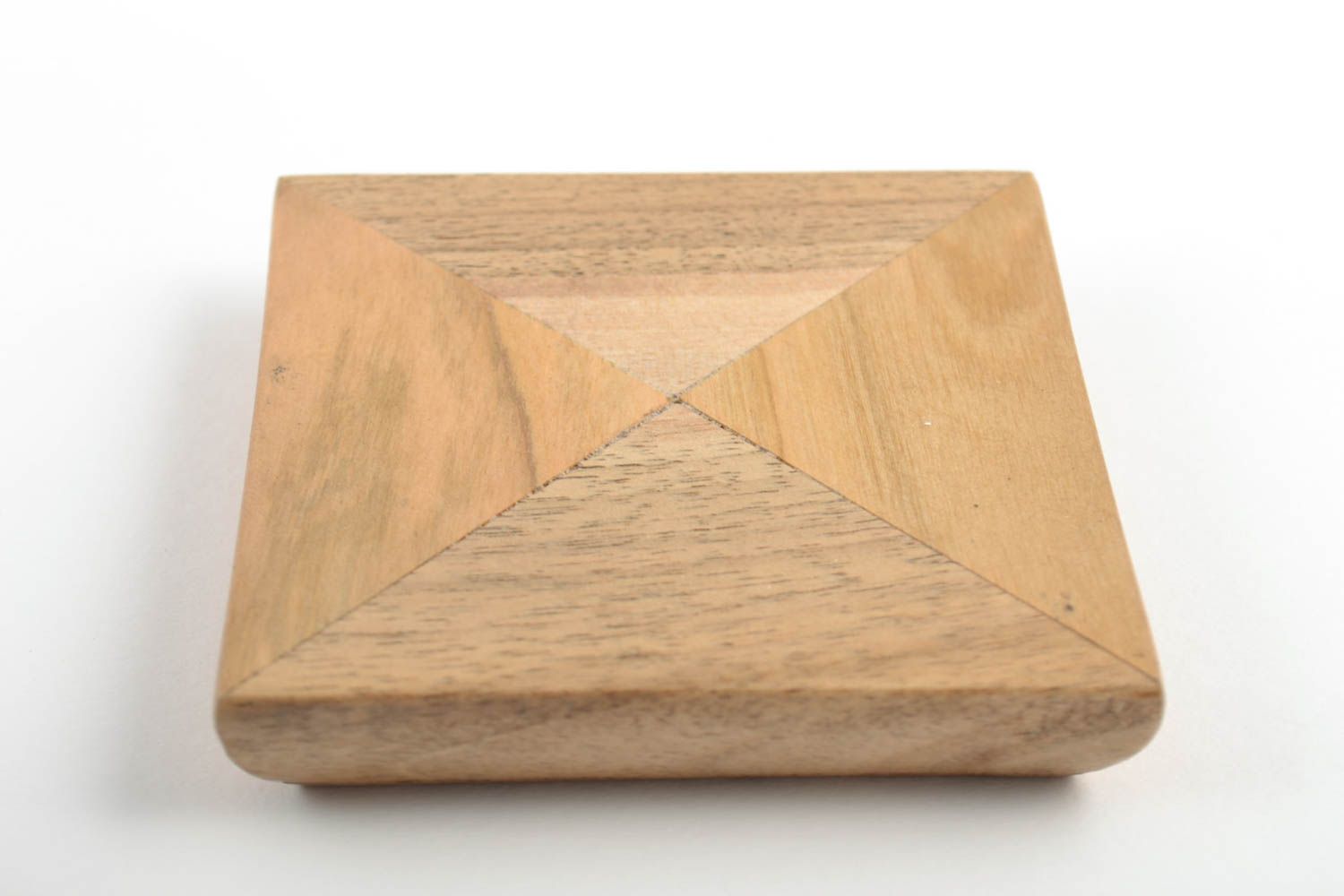 Eco friendly handmade designer square wooden coaster for cups and mugs photo 3