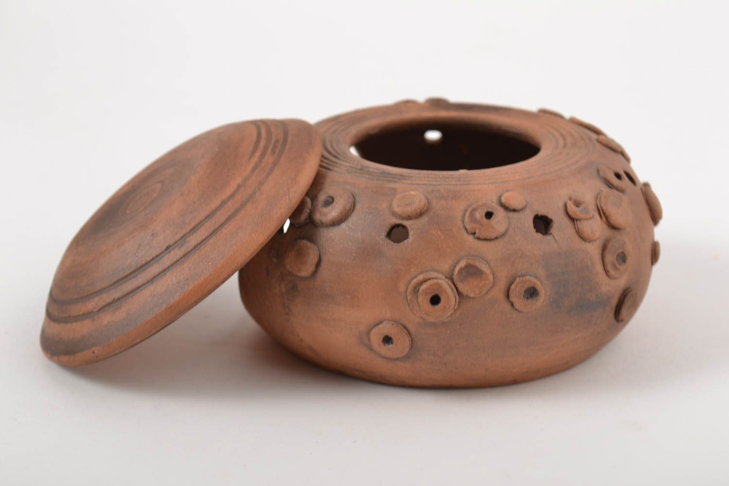 Handmade Deko Kerzenhalter Teelichthalter aus Ton Kerzenhalter Keramik exklusiv foto 9