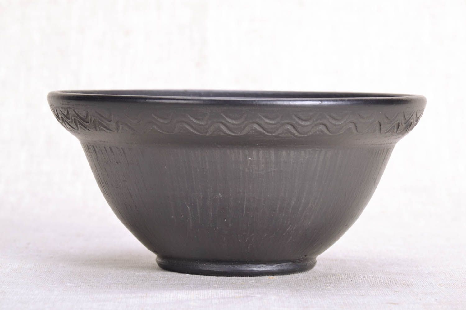 Black smoke ceramic bowl photo 2