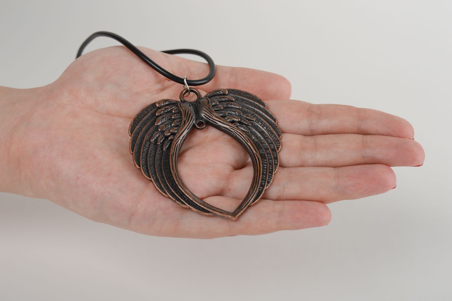 Metal pendant handmade metal jewelry metal accessories wings pendant for girls photo 5
