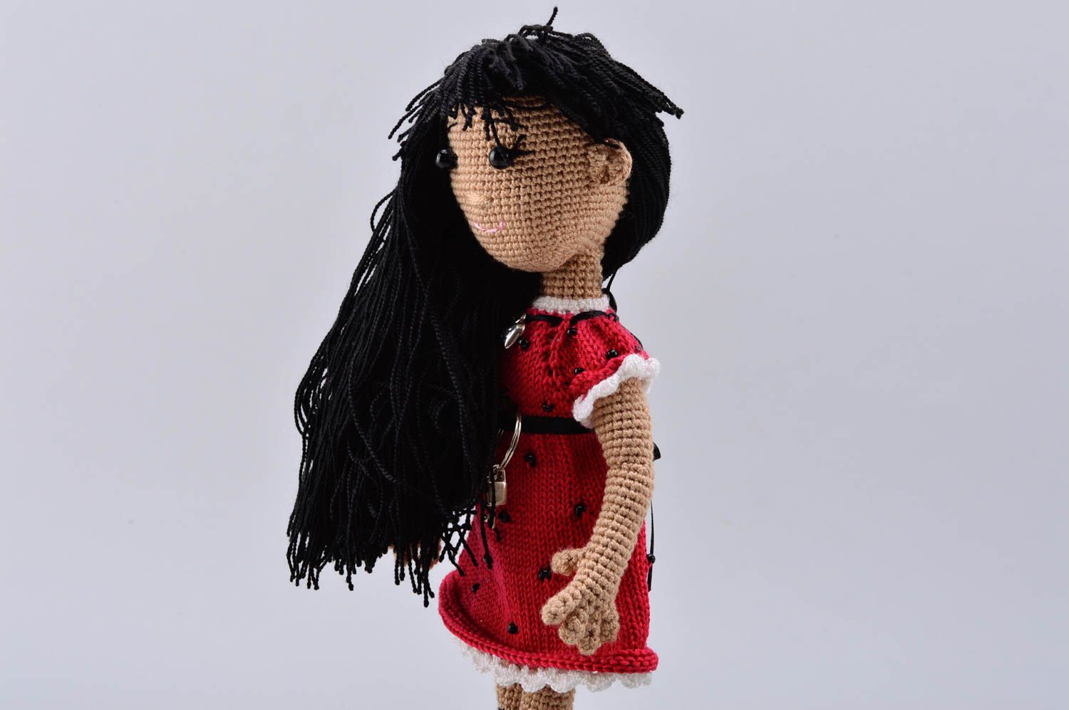 Muñeca de tela bonita hecha a mano juguete tejido regalo original para niña foto 5