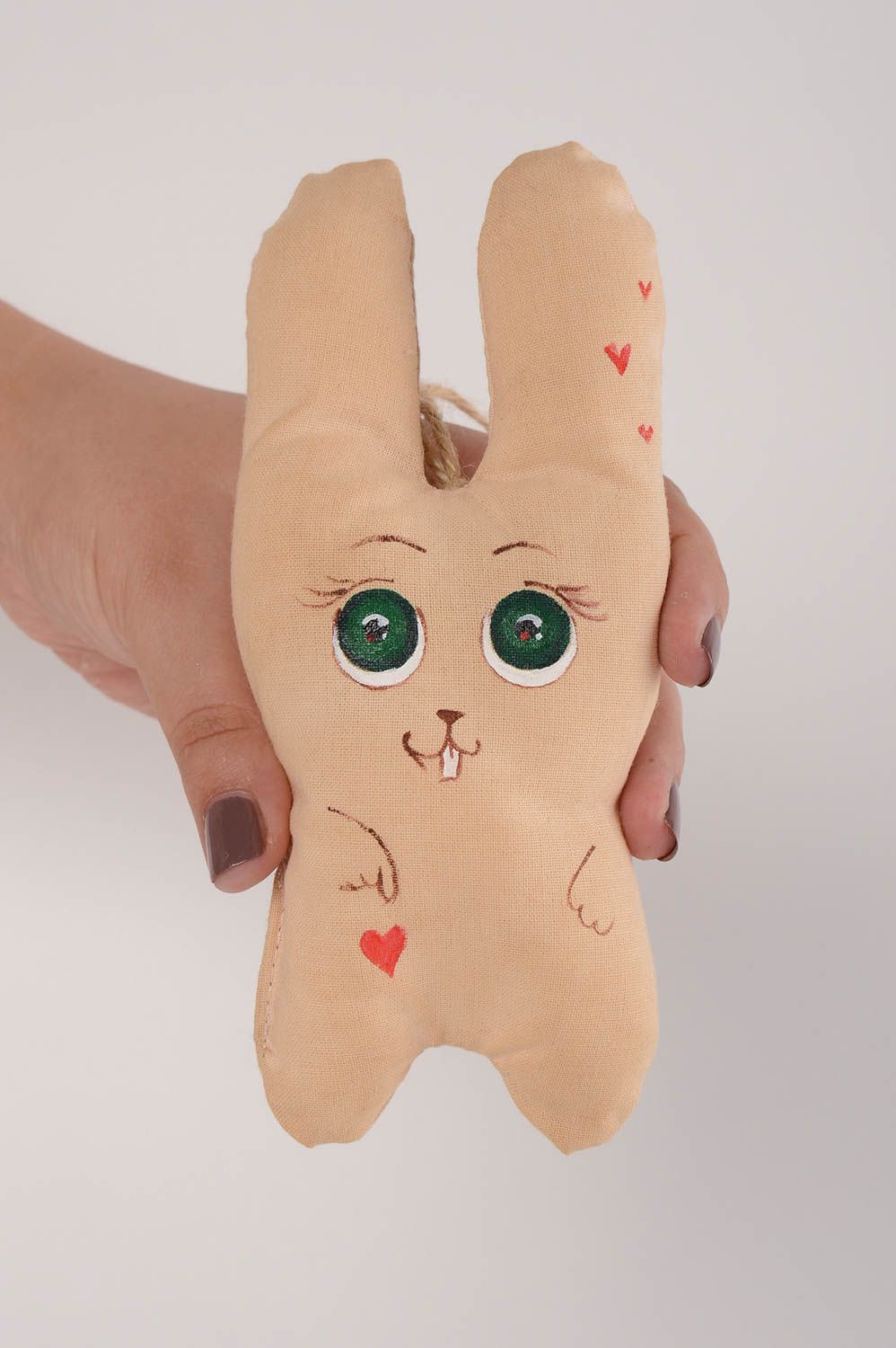 Handmade Kuscheltier Hase Stoff Spielzeug Geschenk für Kinder Deko Anhänger foto 5