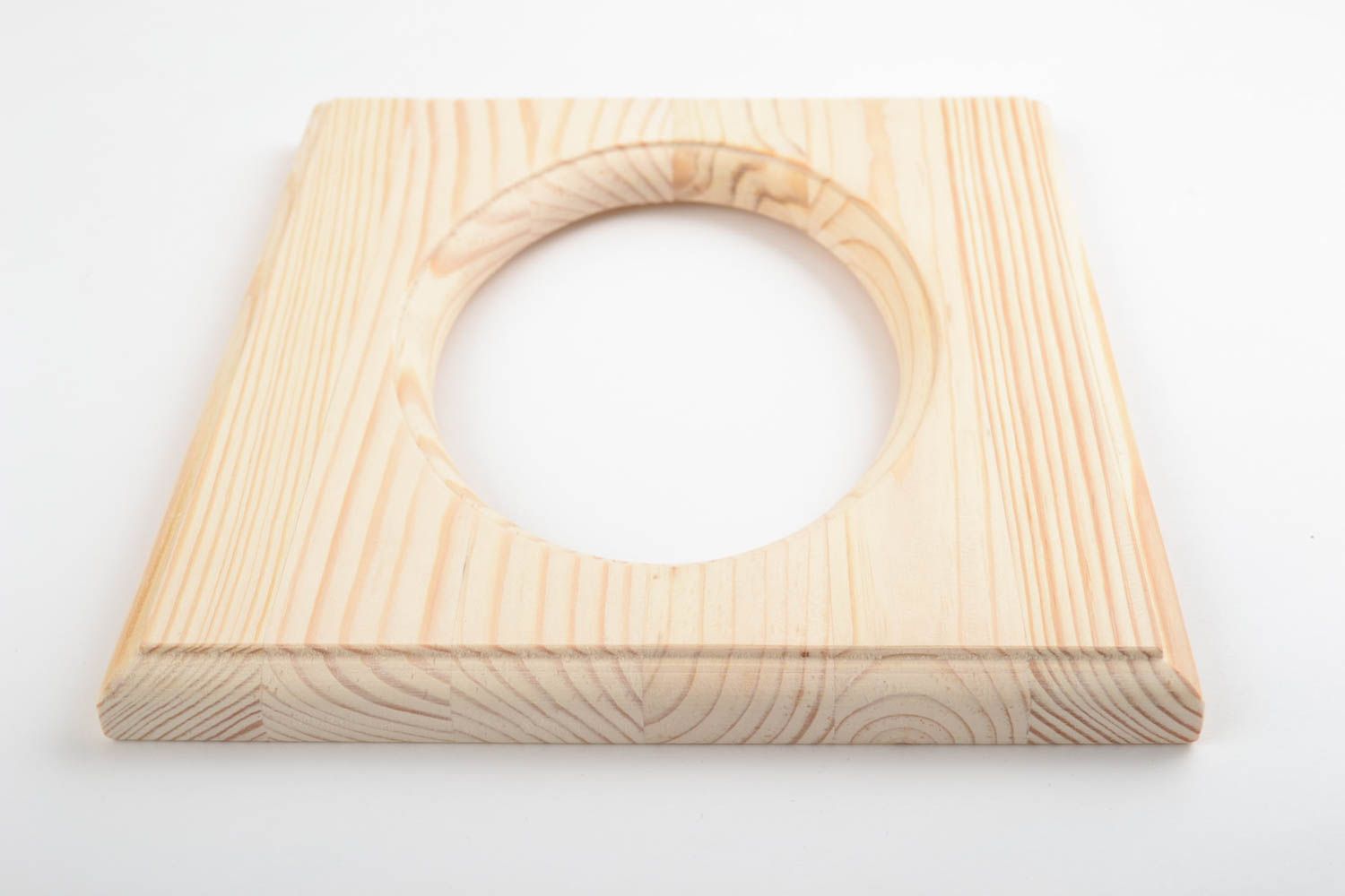Handmade origineller Holz Fotorahmen oval aus Kiefernholz Rohling zum Bemalen foto 4