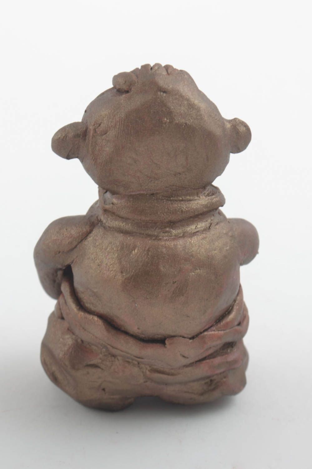 Keramik Deko Figur aus Ton Deko Statue Miniatur Figur positiv lustig originell foto 4