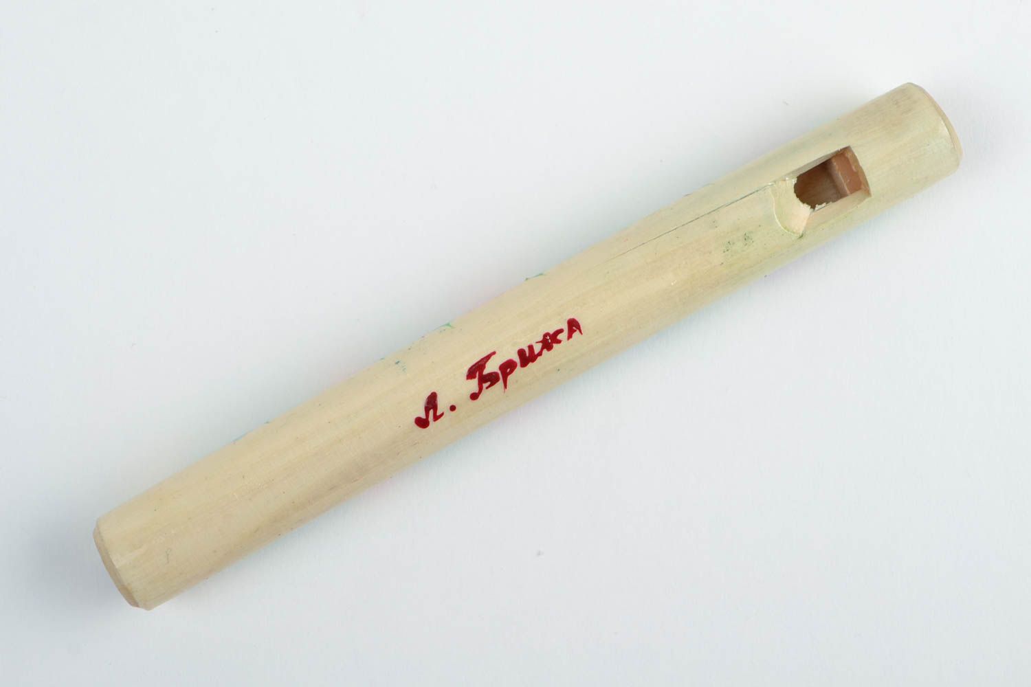 Silbato de madera hecho a mano instrumento musical casero souvenir original foto 5