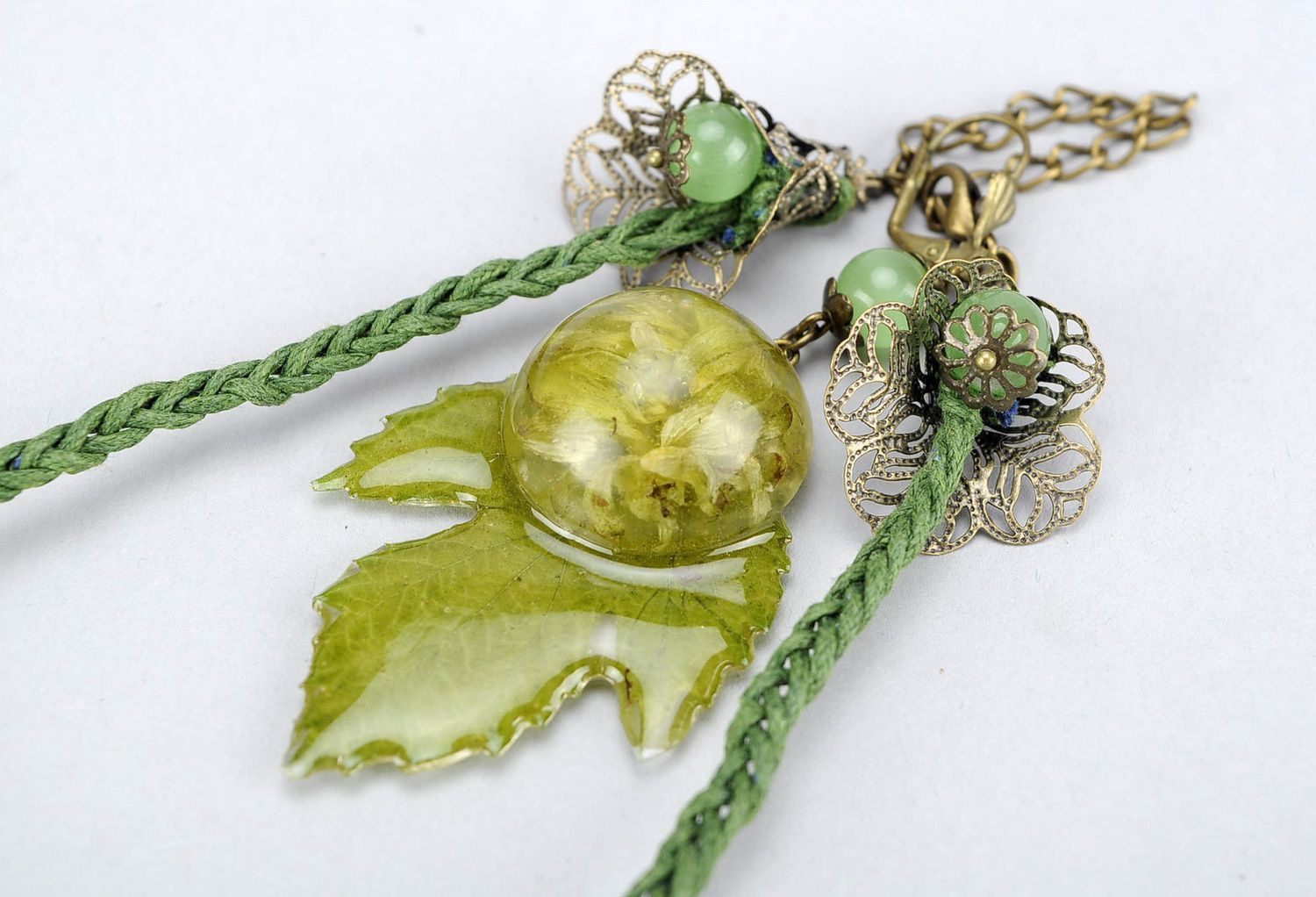 Set of accessories: necklace and pendant Hops  photo 3
