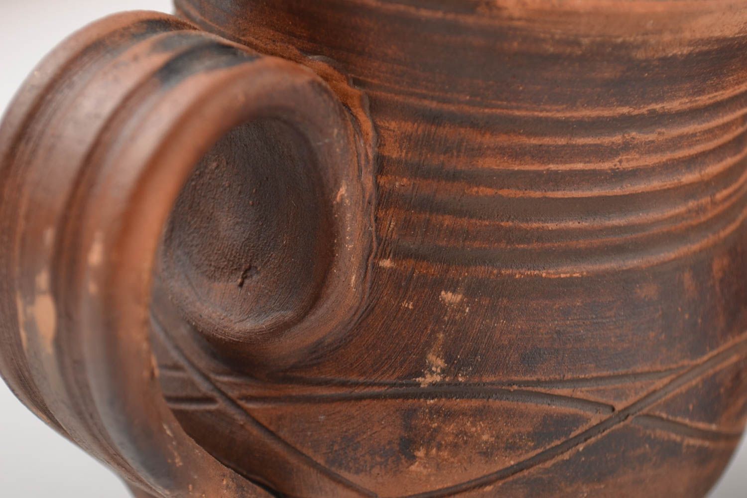 Чайные чашки ручной работы глиняные чашки оригинальные кружки для чая 3 штуки фото 2