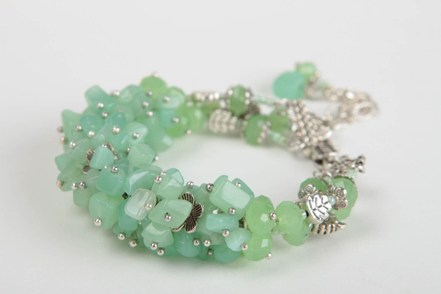 Unusual homemade gemstone beaded bracelet fashion accessories gift ideas photo 3