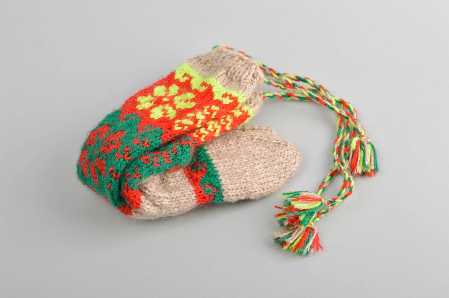 Colorful handmade wool socks warm knitted socks winter accessories for kids photo 5