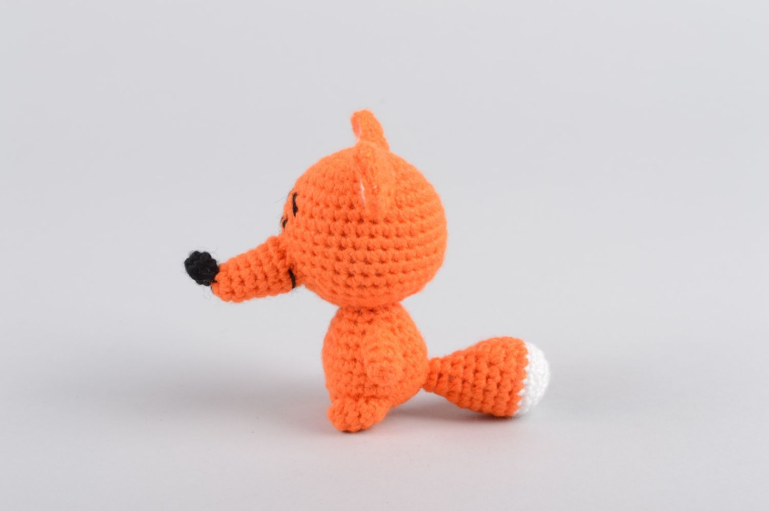 Small handmade soft fox toy crochet toy cute toys for kids handmade gifts photo 2