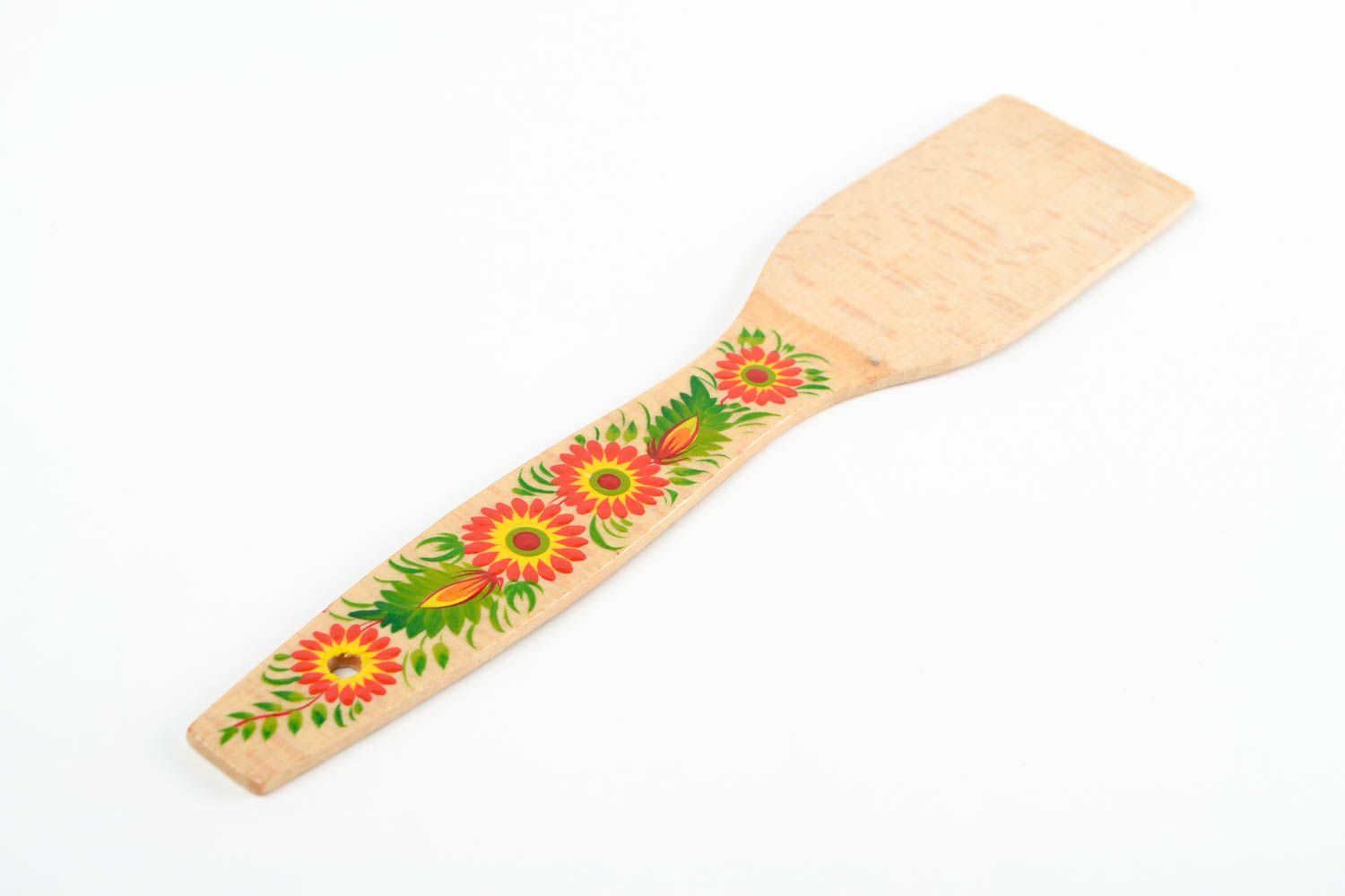 Handmade beautiful spatula wooden painted spatula unusual kitchen utensil photo 4