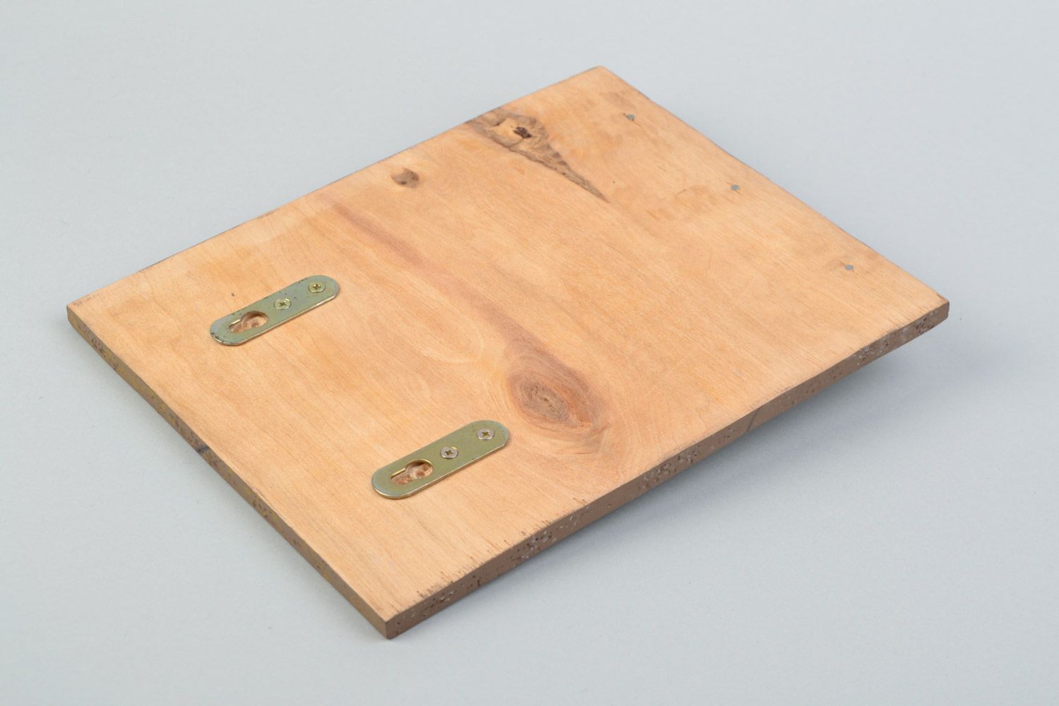 Llavero de madera contrachapada en técnica de decoupage artesanal con tres ganchos Manzano florece  foto 5