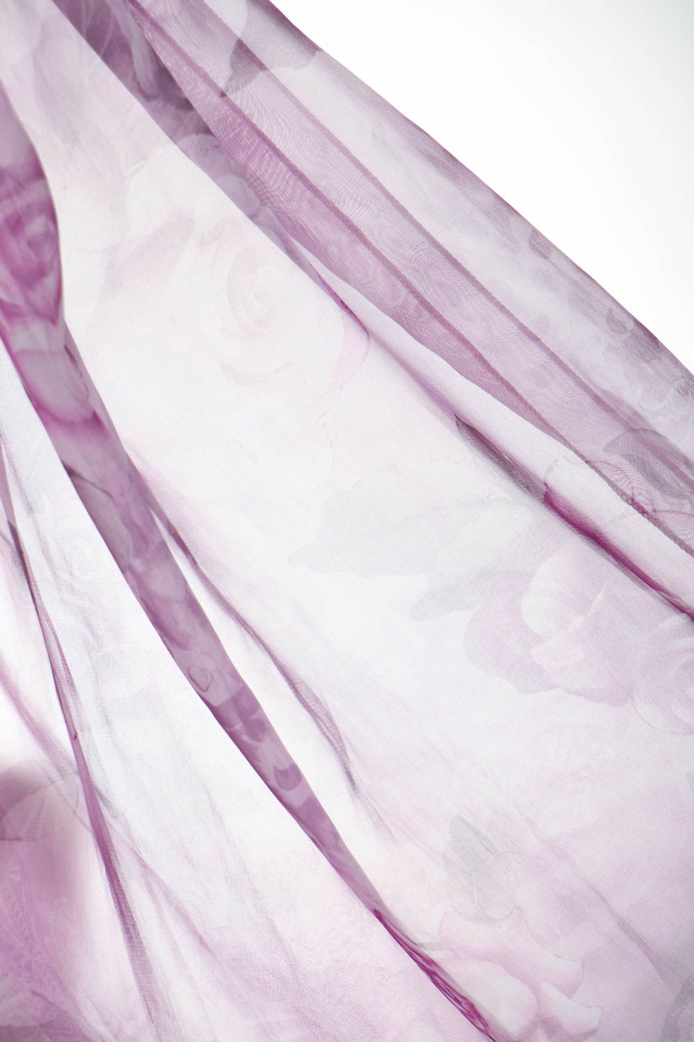 Foulard léger couleur lilas fait main photo 4