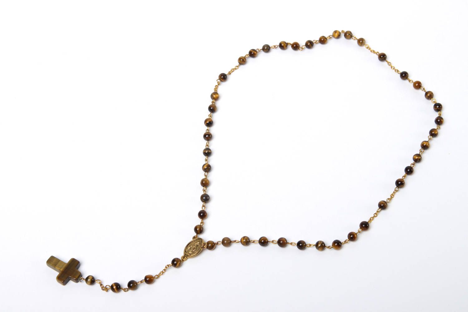 Handmade bead necklace designer rosary gift ideas natural stones accessory photo 2