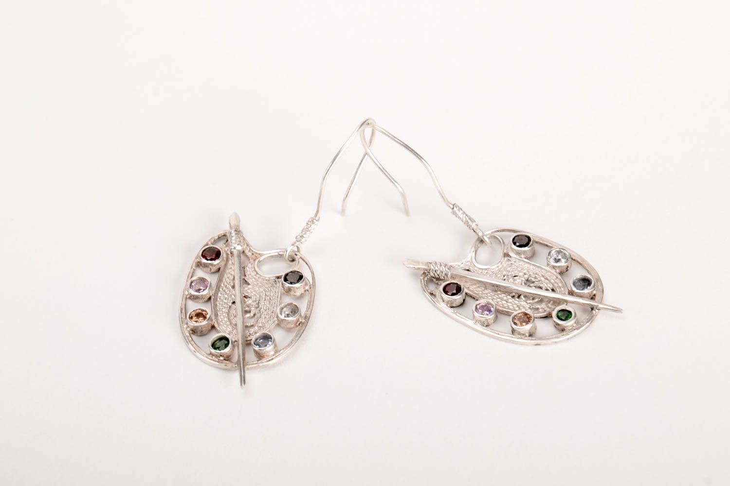 Pendientes originales hechos a mano joyas de plata regalos para mujeres foto 4