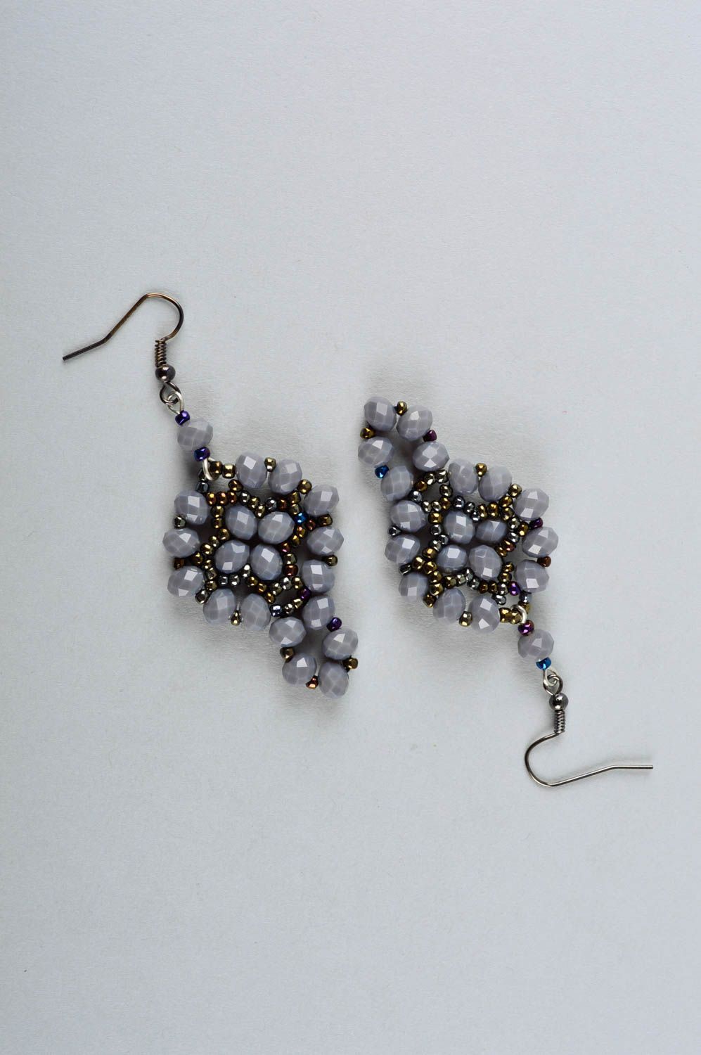 Damen Ohrringe handmade Glasperlen Schmuck Accessoires für Frauen schön lang foto 3