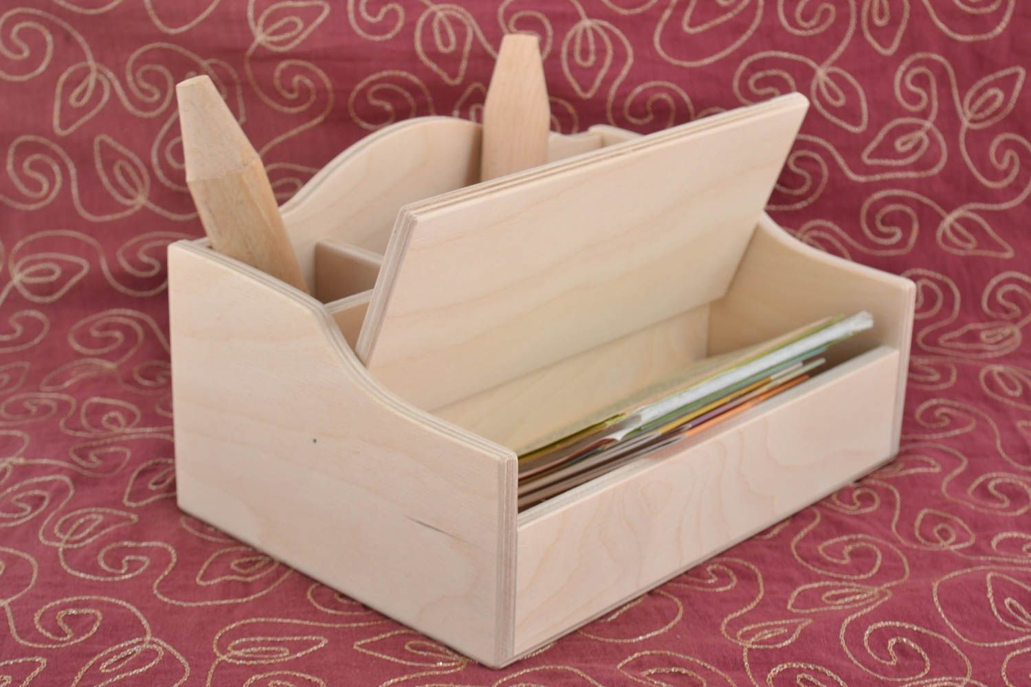 Beautiful handmade wooden blank box decorative box art and craft supplies photo 1