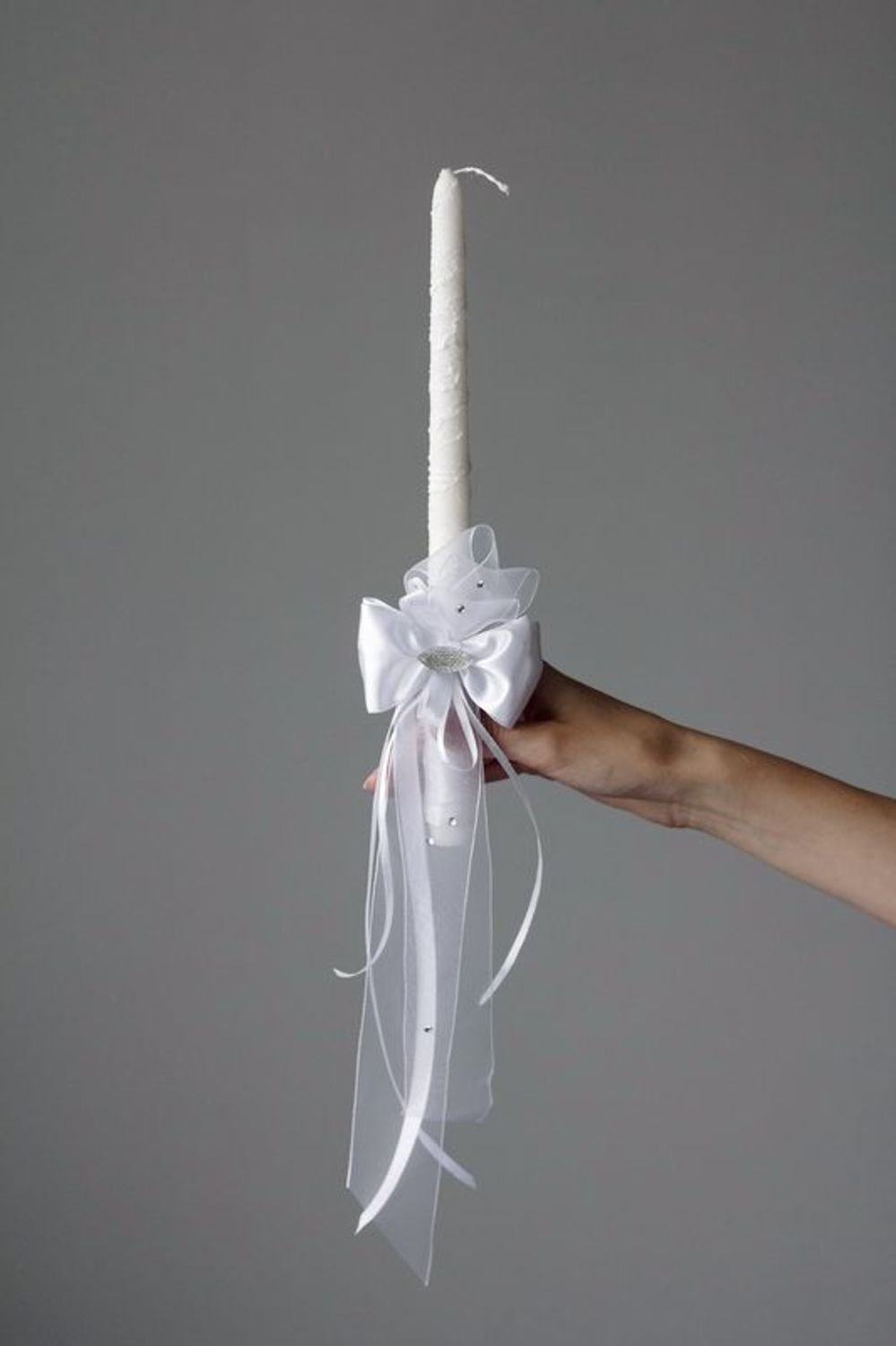 Candela decorativa fatta a mano candela nuziale bella tenera per nozze
 foto 5