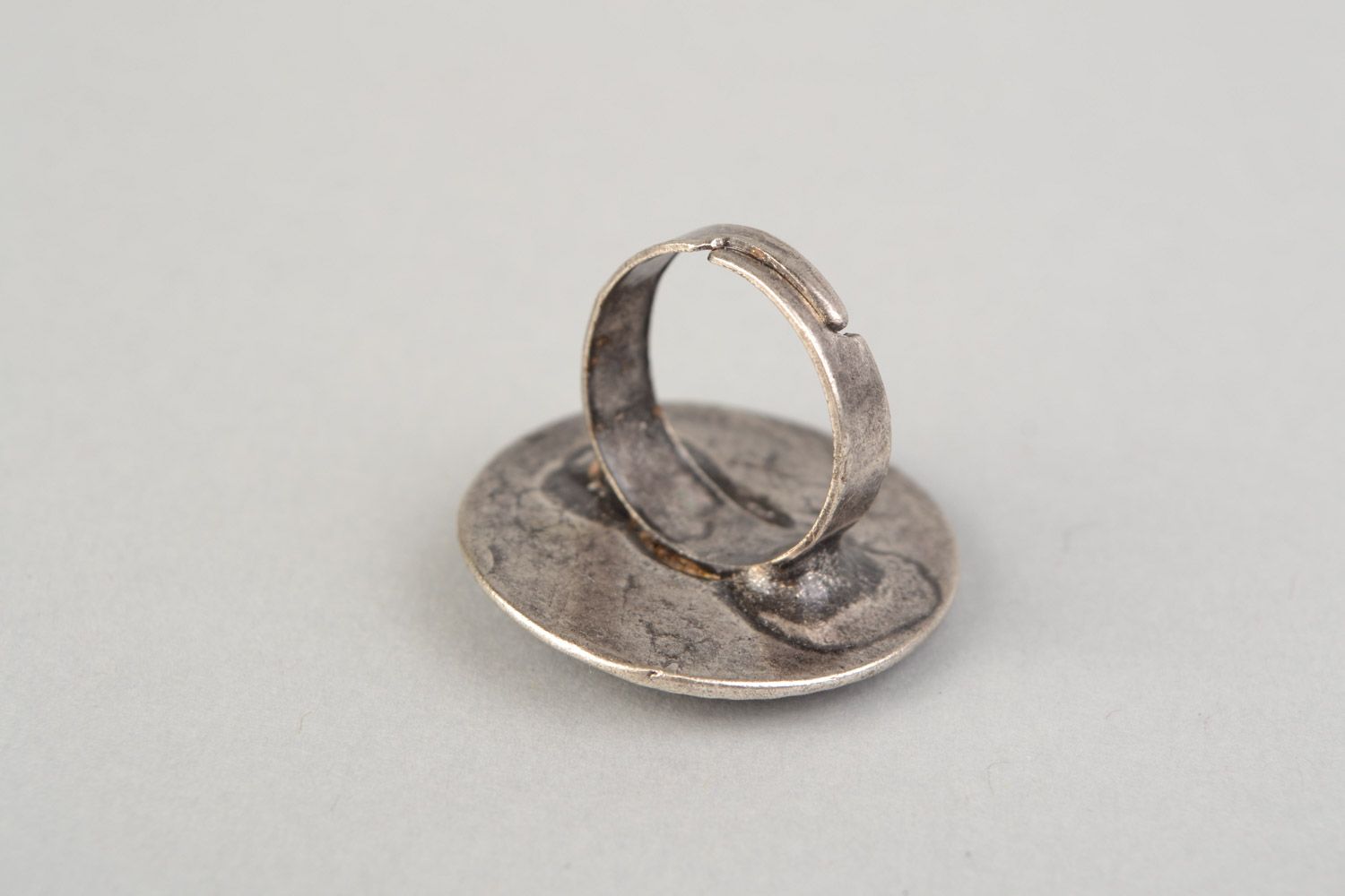 Handmade Ring aus Metall mit Strassen  rund in ethnischem Stil für netten Damen foto 4