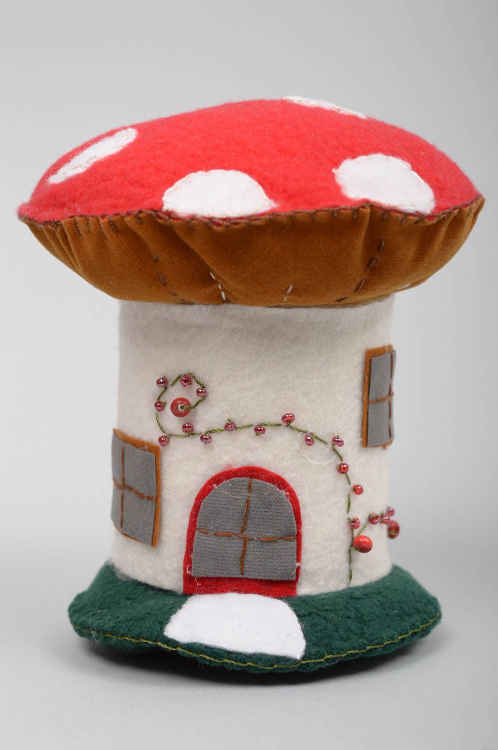 Peluche champignon Jouet fait main mou Cadeau original pour enfants et décor photo 1