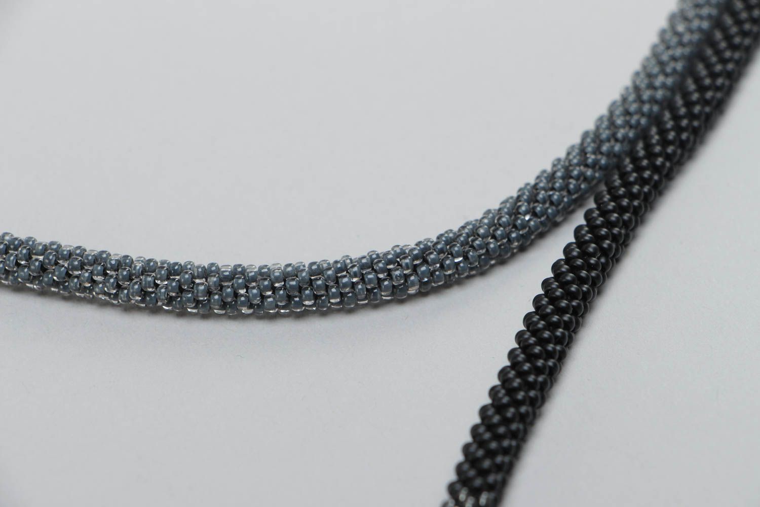 Beau collier en perles de rocaille lariat ceinture fait main 420 mm bijou photo 4