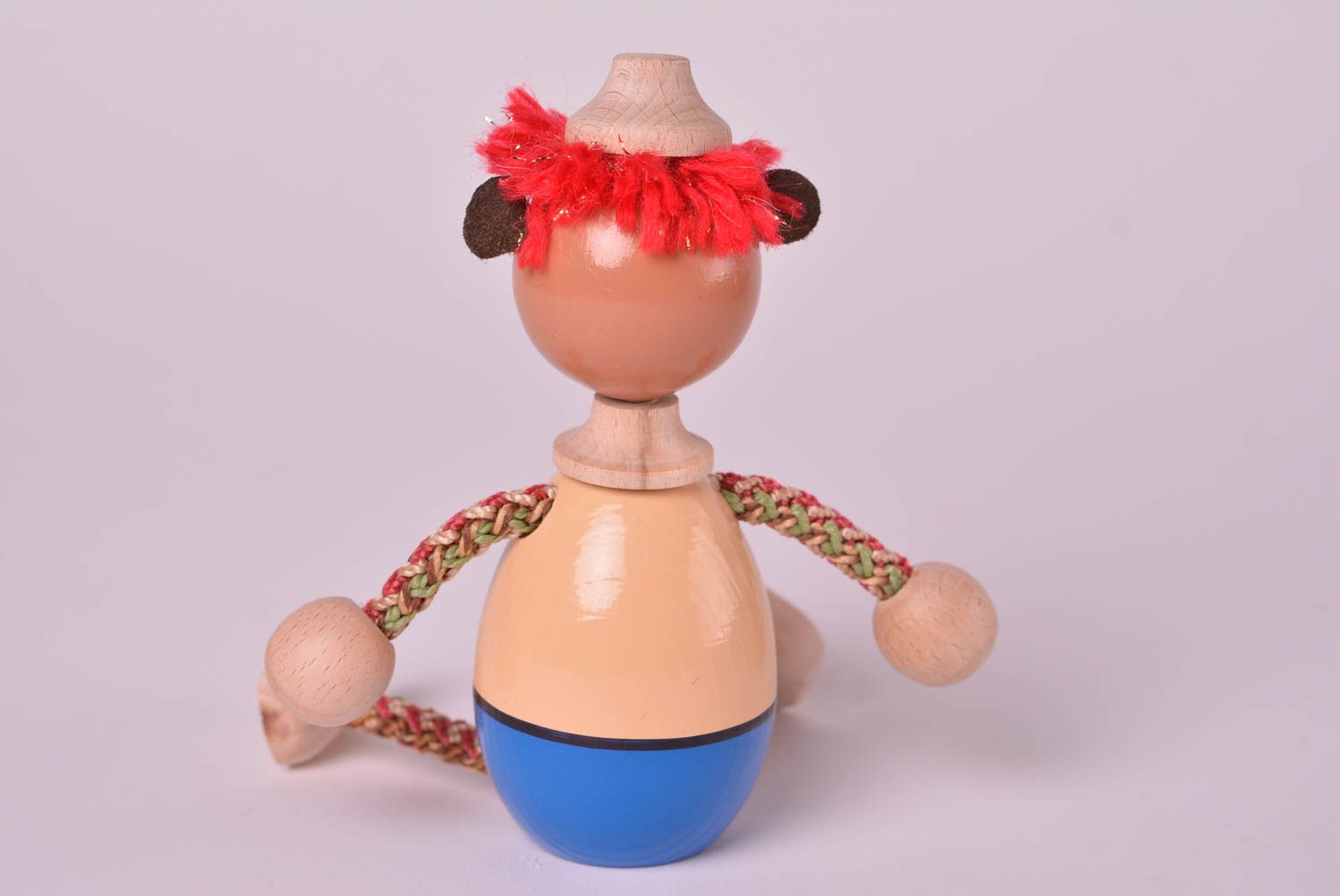 Игрушка ручной работы игрушка из дерева подарок для ребенка На качелях фото 3