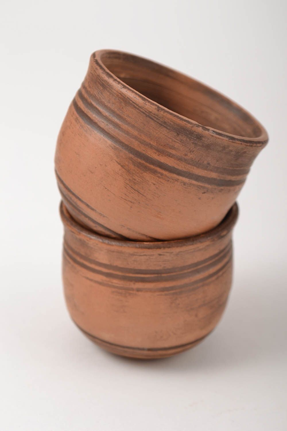 Vasos de chupito cerámicos artesanales vajilla moderna regalo original 50 ml foto 2