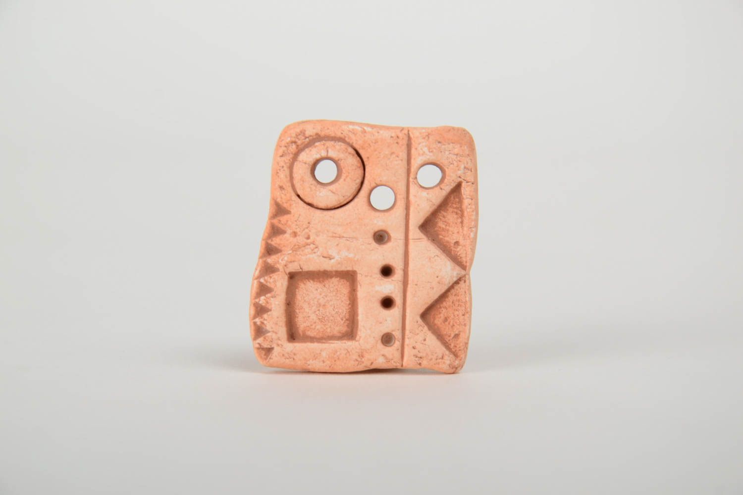 Unusual handmade designer clay craft blank pendant DIY accessory photo 2