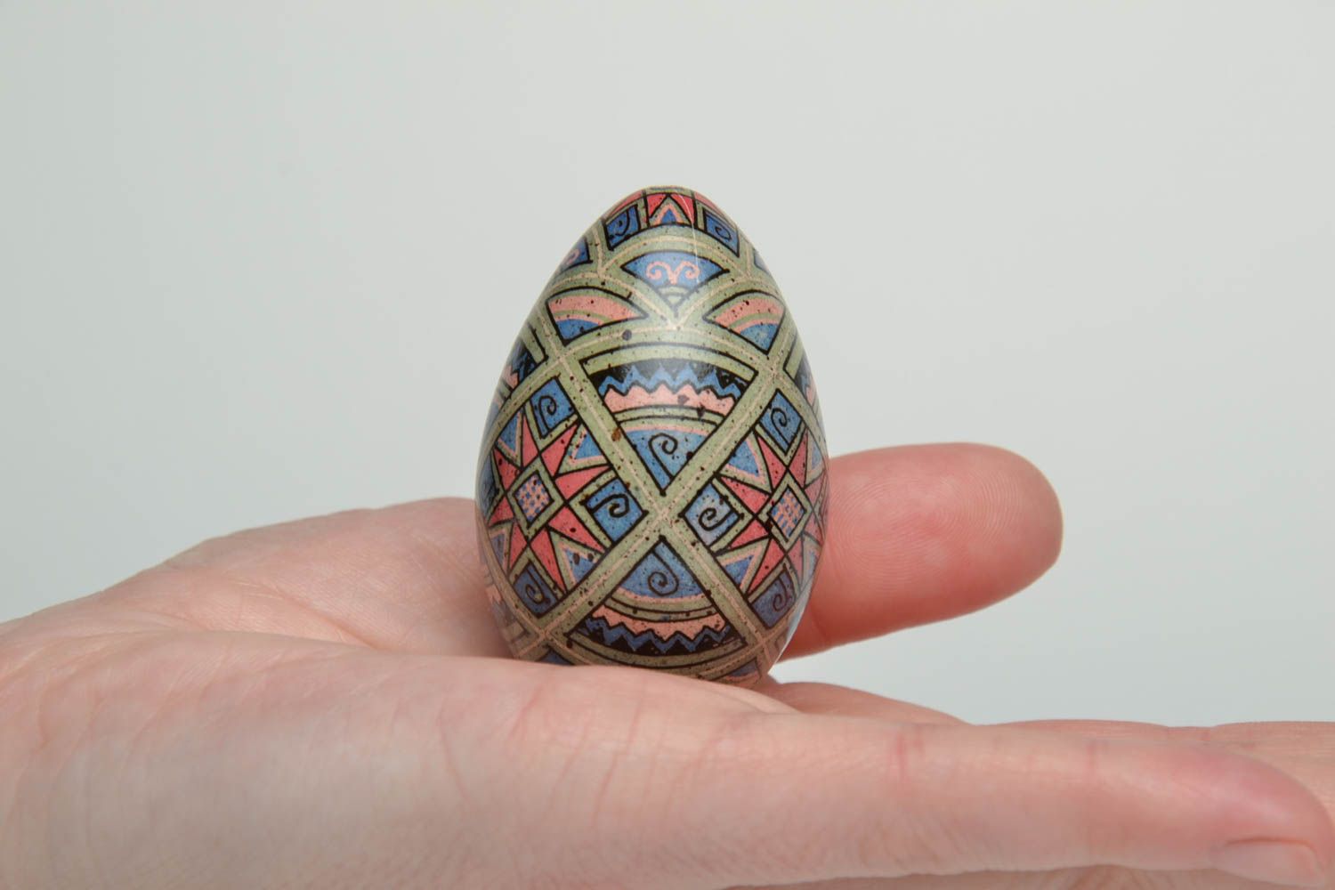 Handmade decorative egg with beautiful painting photo 5