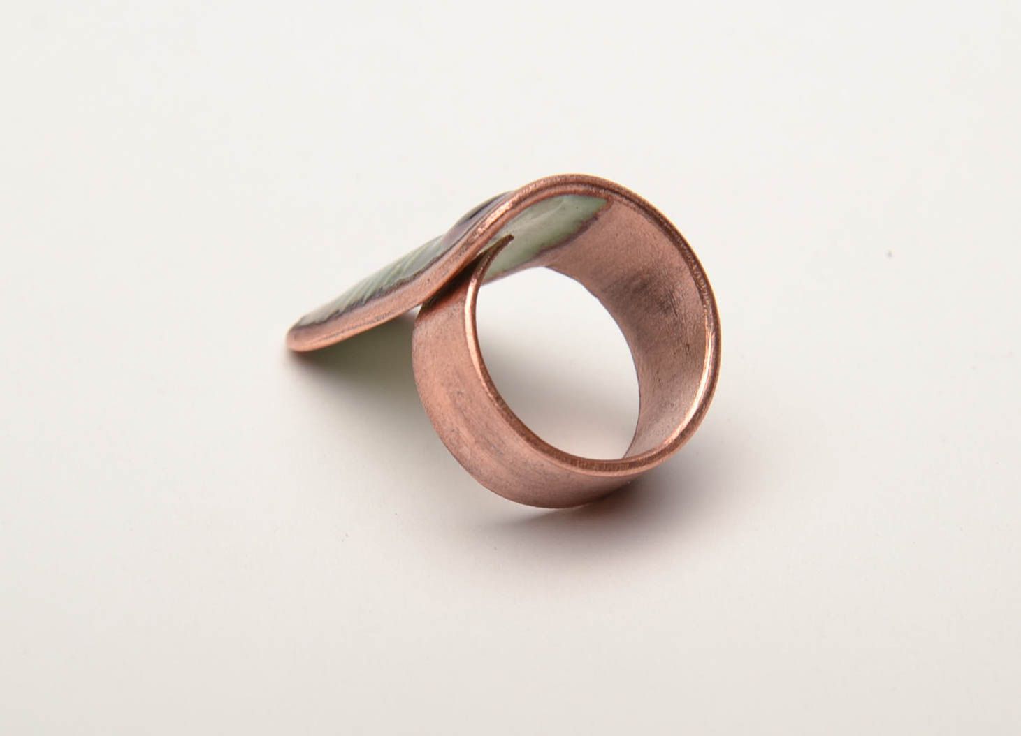 Ring aus Kupfer mit Muster foto 3