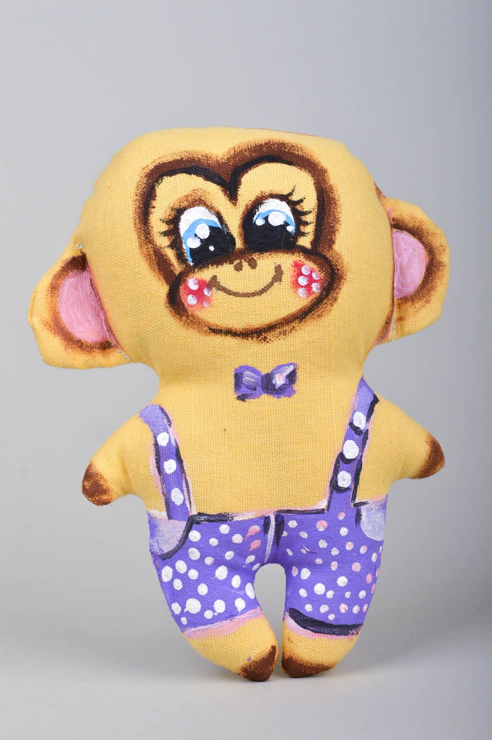Handmade kleines Kuscheltier Stoff Spielzeug Kuscheltier Affe originell  foto 1