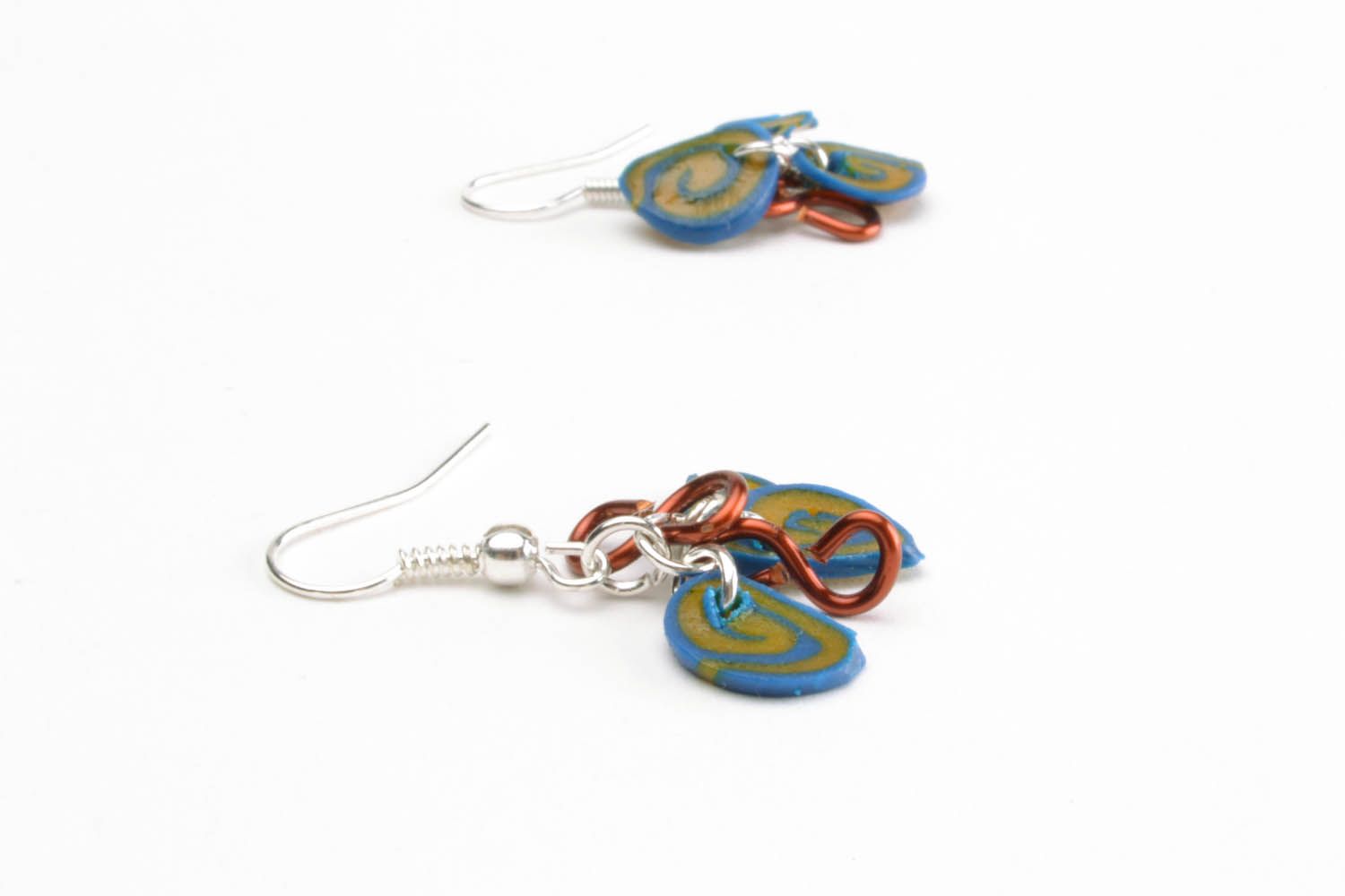 Polymer clay earrings Petals photo 3