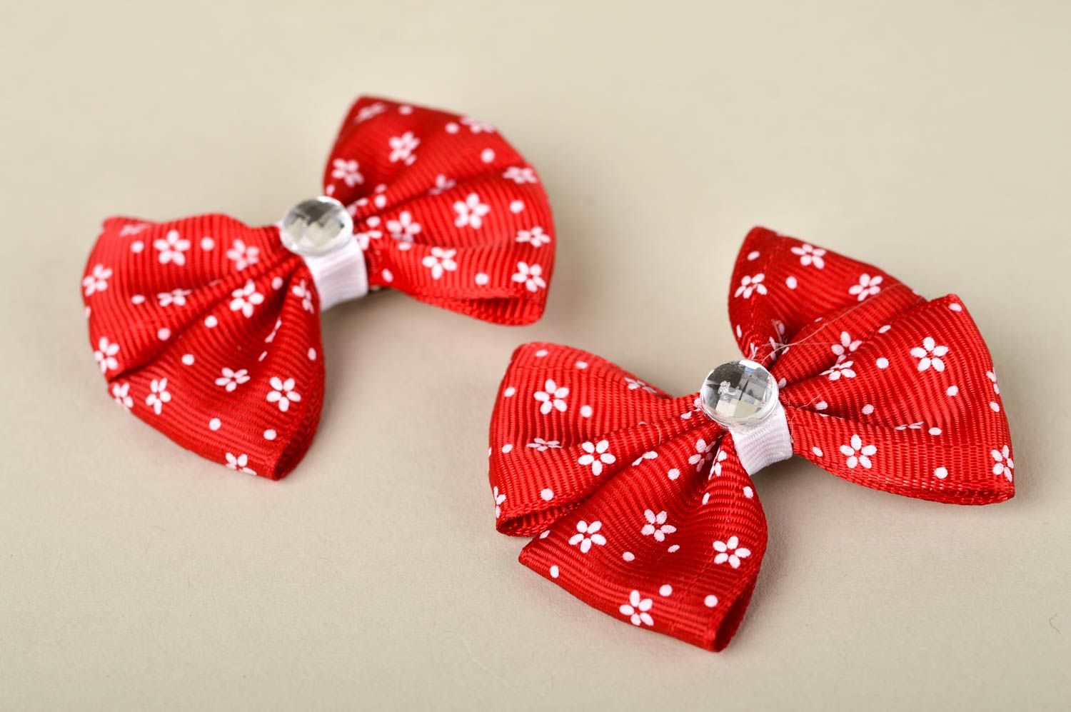 Rote Frisur Haarspangen handmade Schleifen Haarspangen Geschenk für Mädchen foto 2