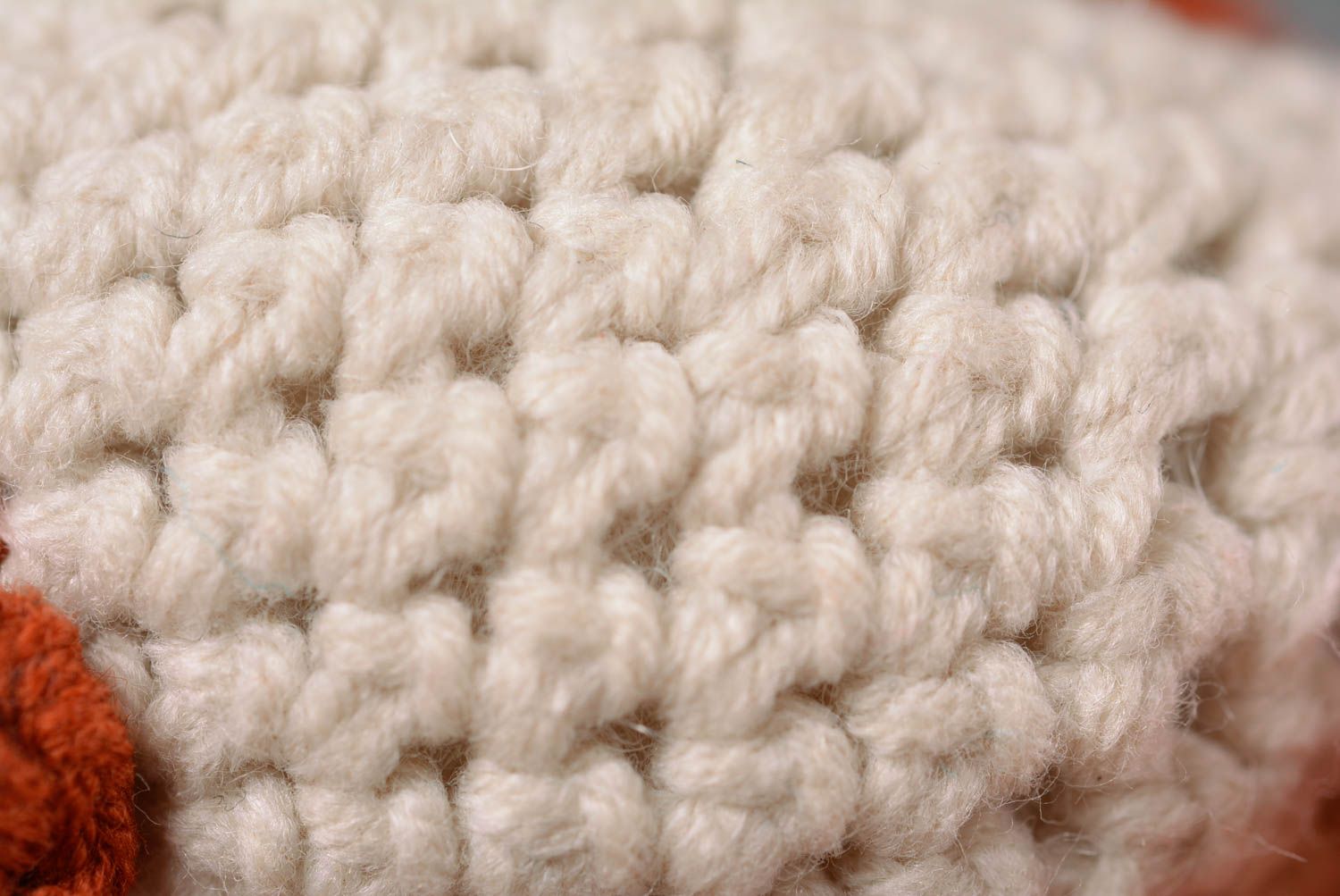 Jouet tricoté Peluche faite main Cadeau enfant petit en coton au crochet chien photo 5