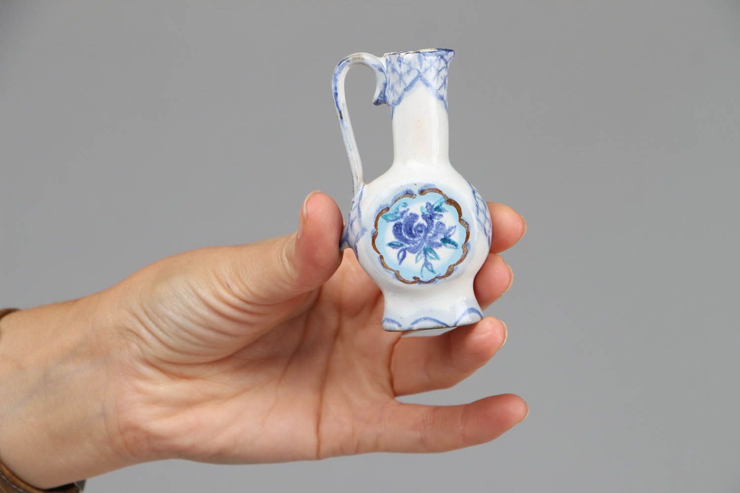 Керамическая миниатюрная вазочка фото 4