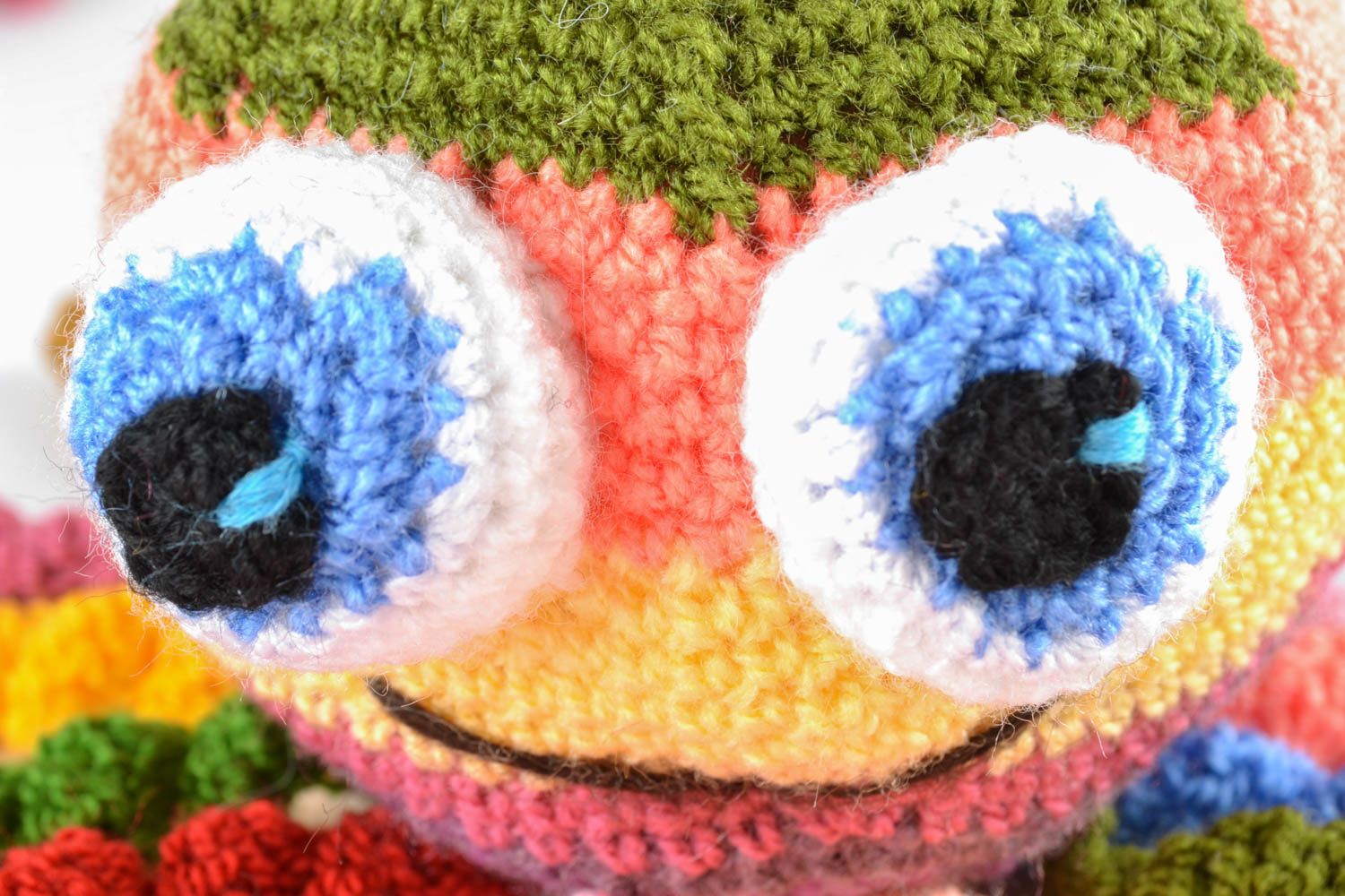 Beautiful bright crochet soft toy photo 2