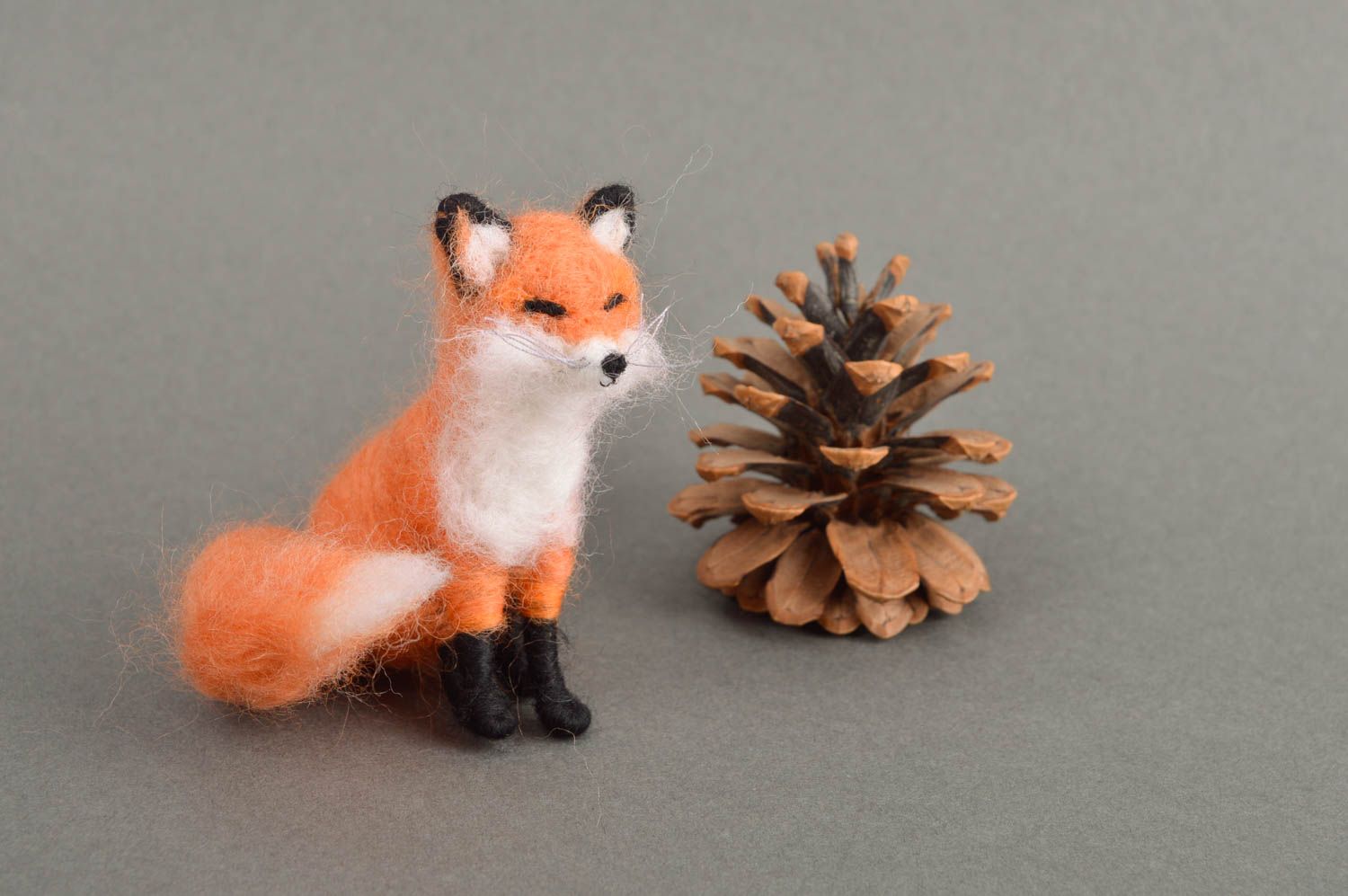 Fuchs Kuscheltier Stoff Tier handgemachtes Spielzeug Geschenk für Kind  foto 1