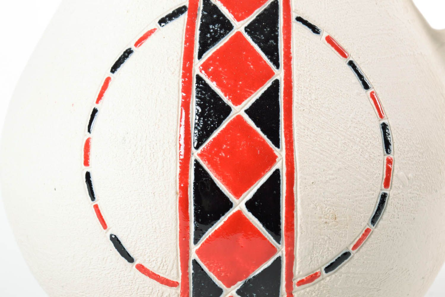Jarro de cerámica con dibujo étnico foto 5