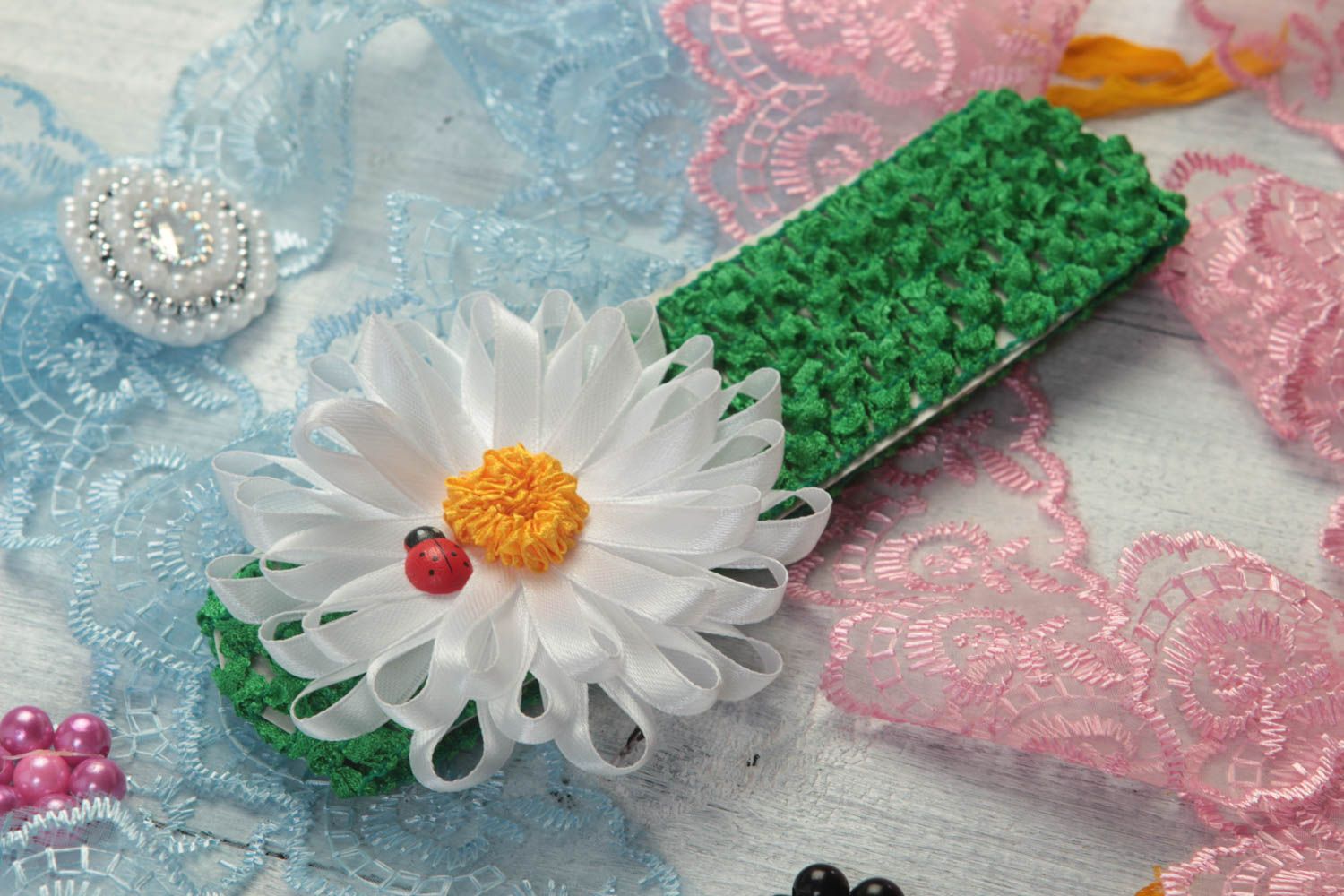 Flower headband handmade hair accessories flower girl headbands gifts for kids photo 1